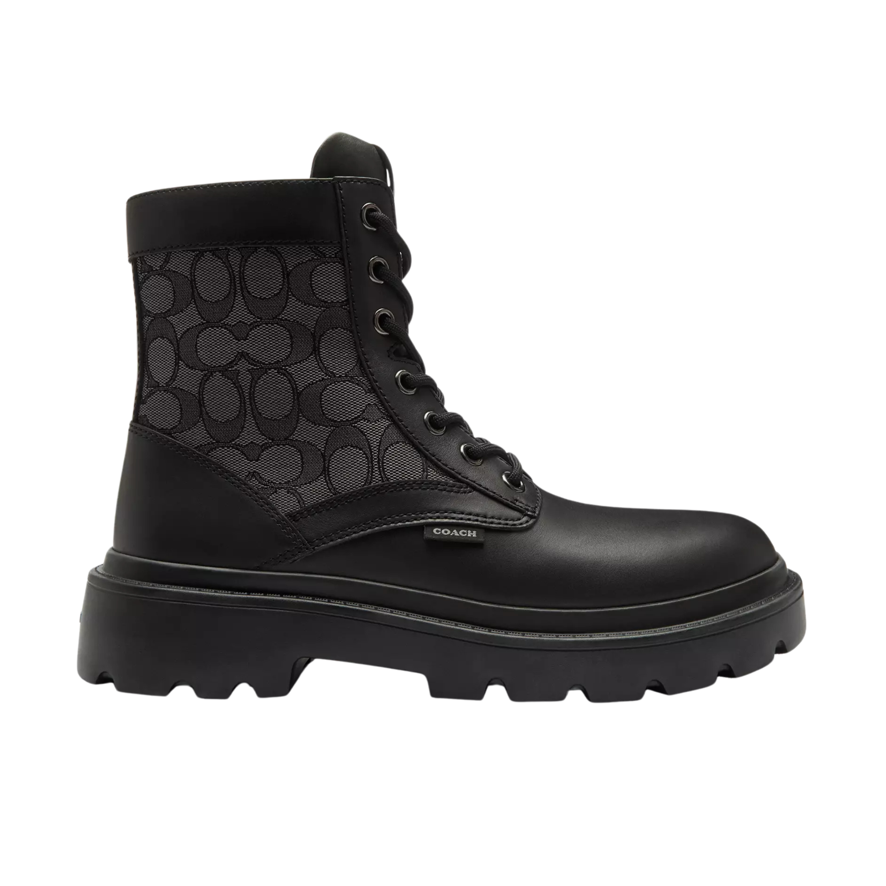 Coach Men's Combat Boot - Charcoal