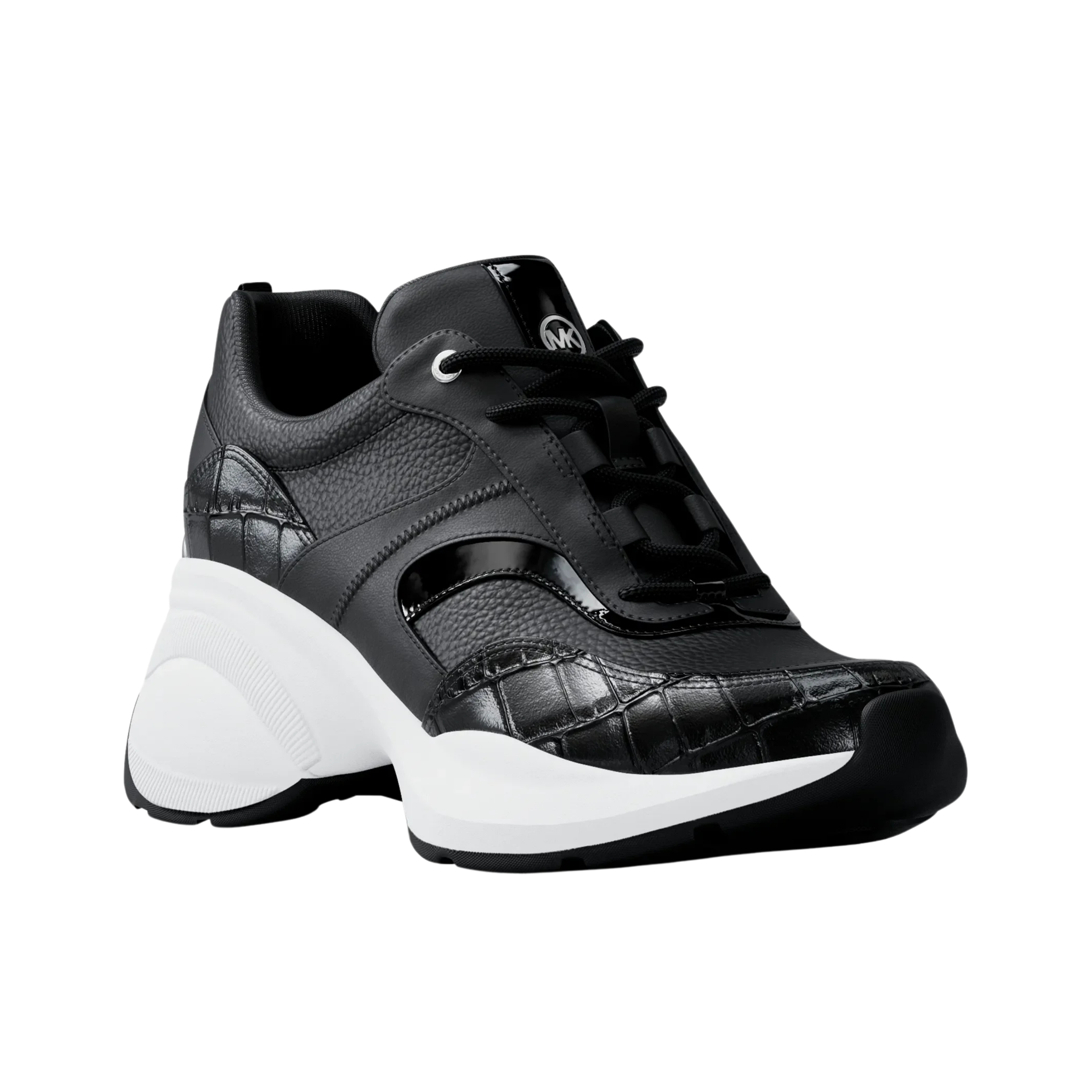 Michael Kors Women Kaia Mixed Media Trainer - Black