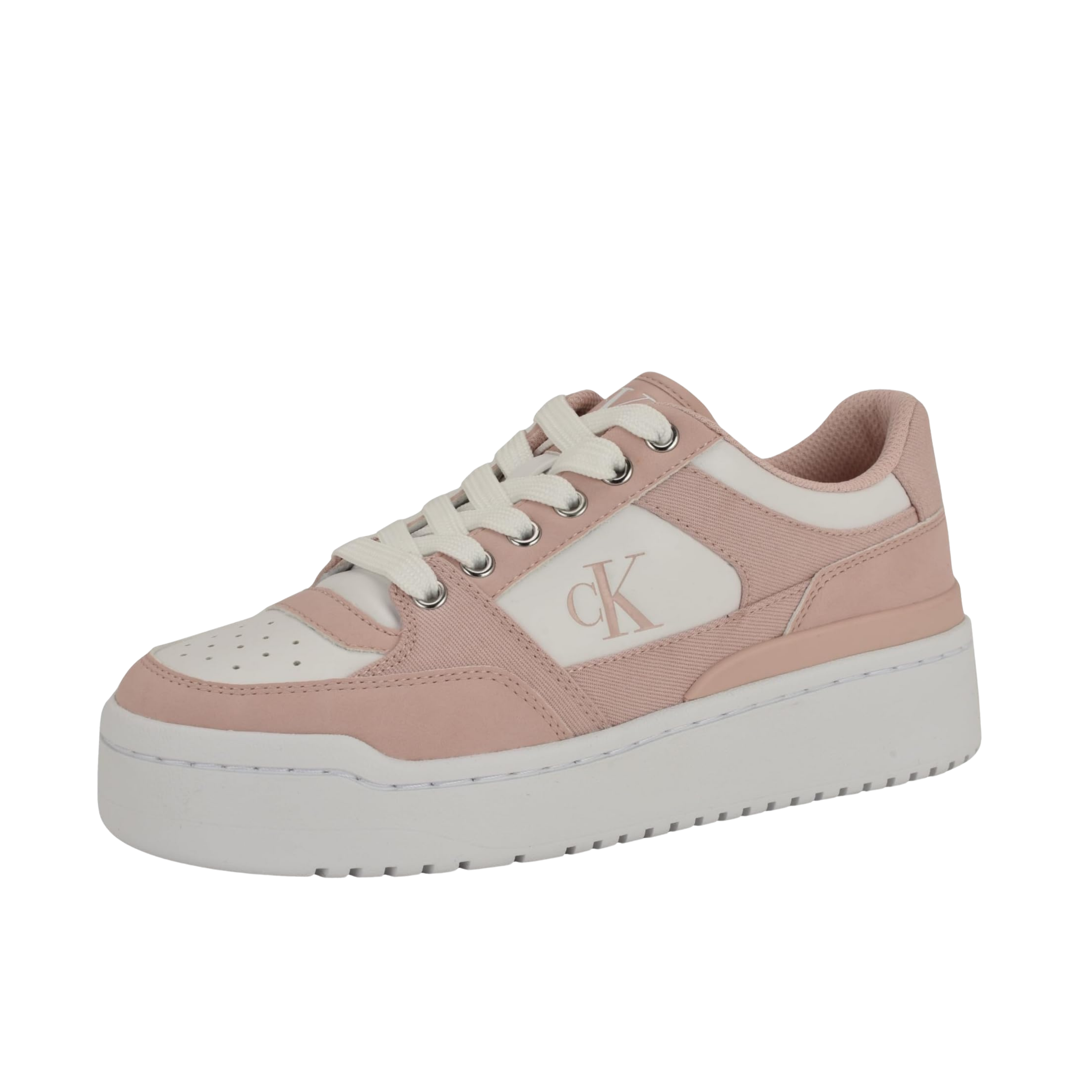 Calvin Klein Women Alondra Sneaker - White Light Pink