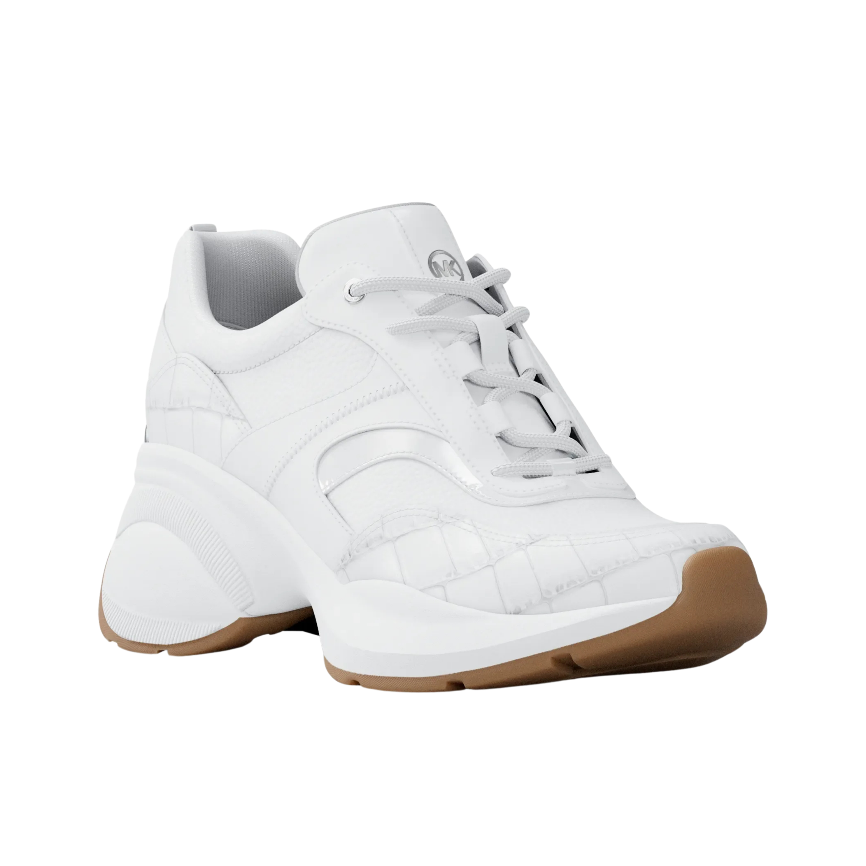 Michael Kors Women Kaia Mixed Media Trainer - Optic White