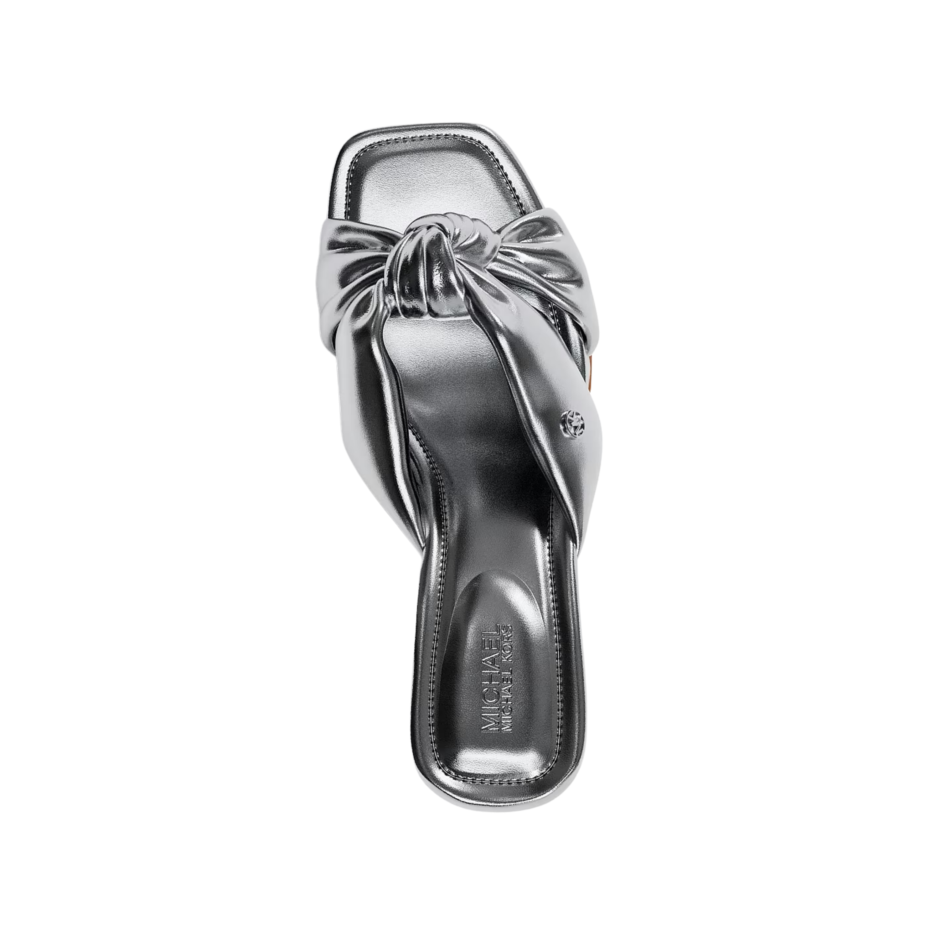 Michael Kors Women Elena Metallic Sandal - Silver
