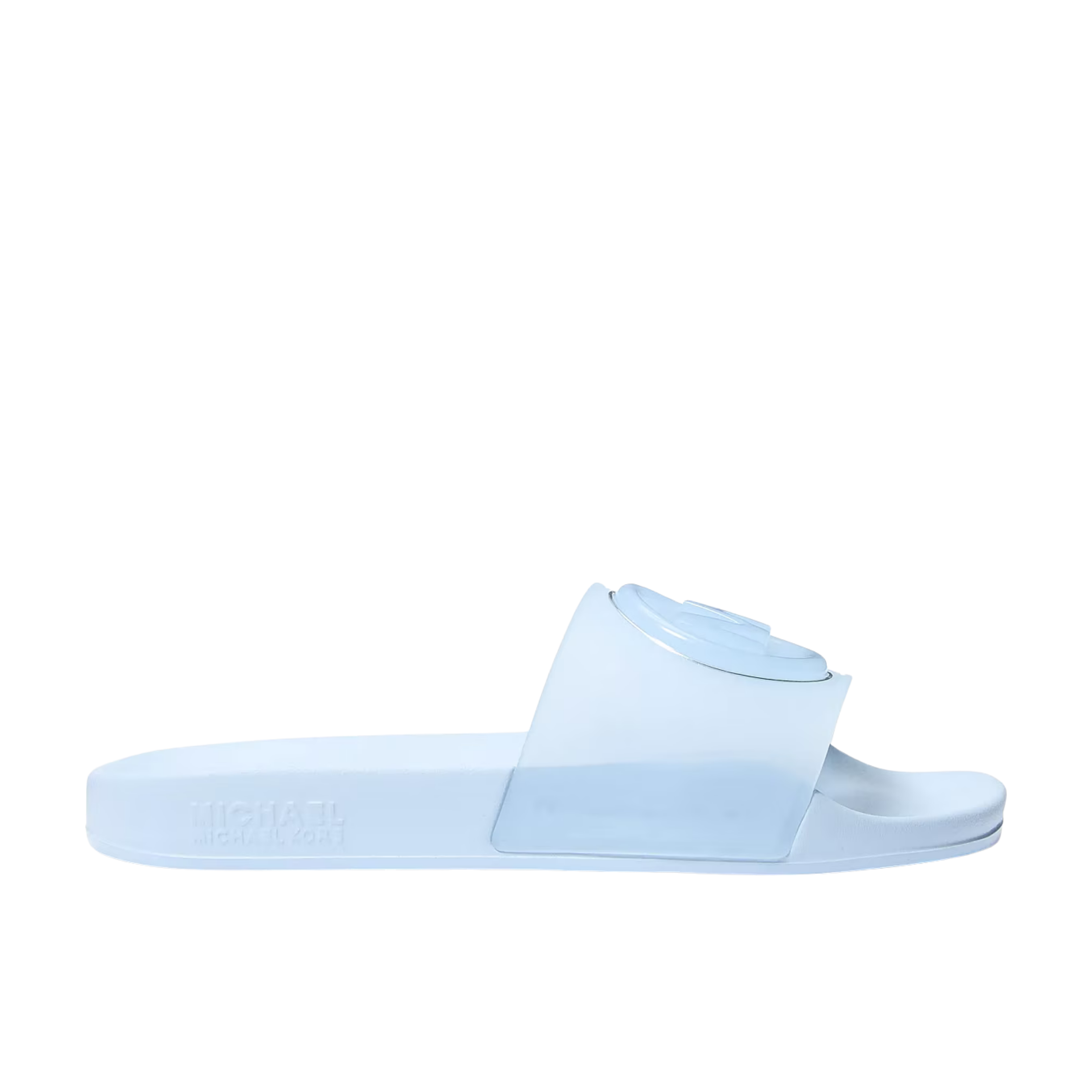 Michael Kors Women Penny PVC Slide Sandal - Pale Ocean
