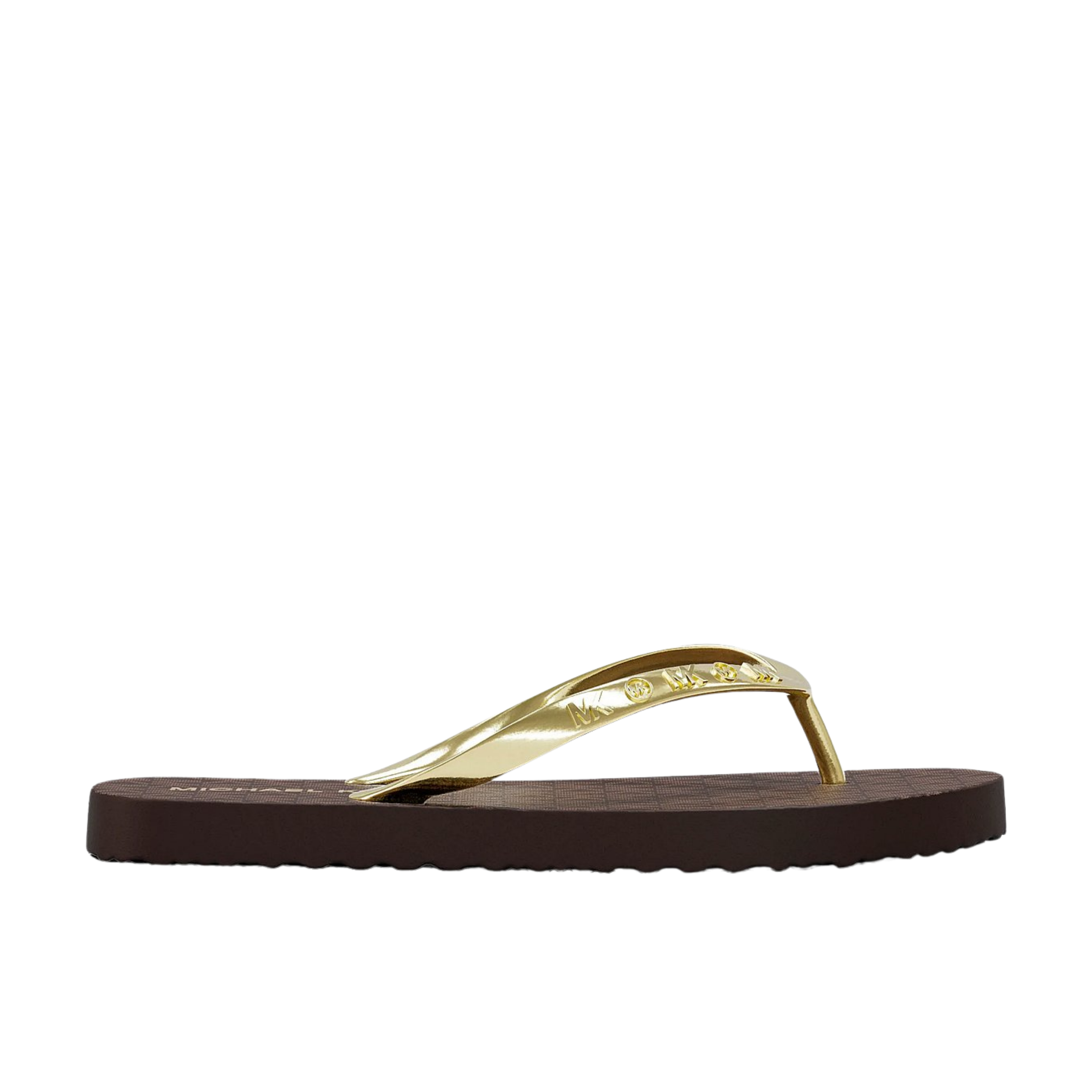Michael Kors Women Signature Logo Flip Flops - Brown