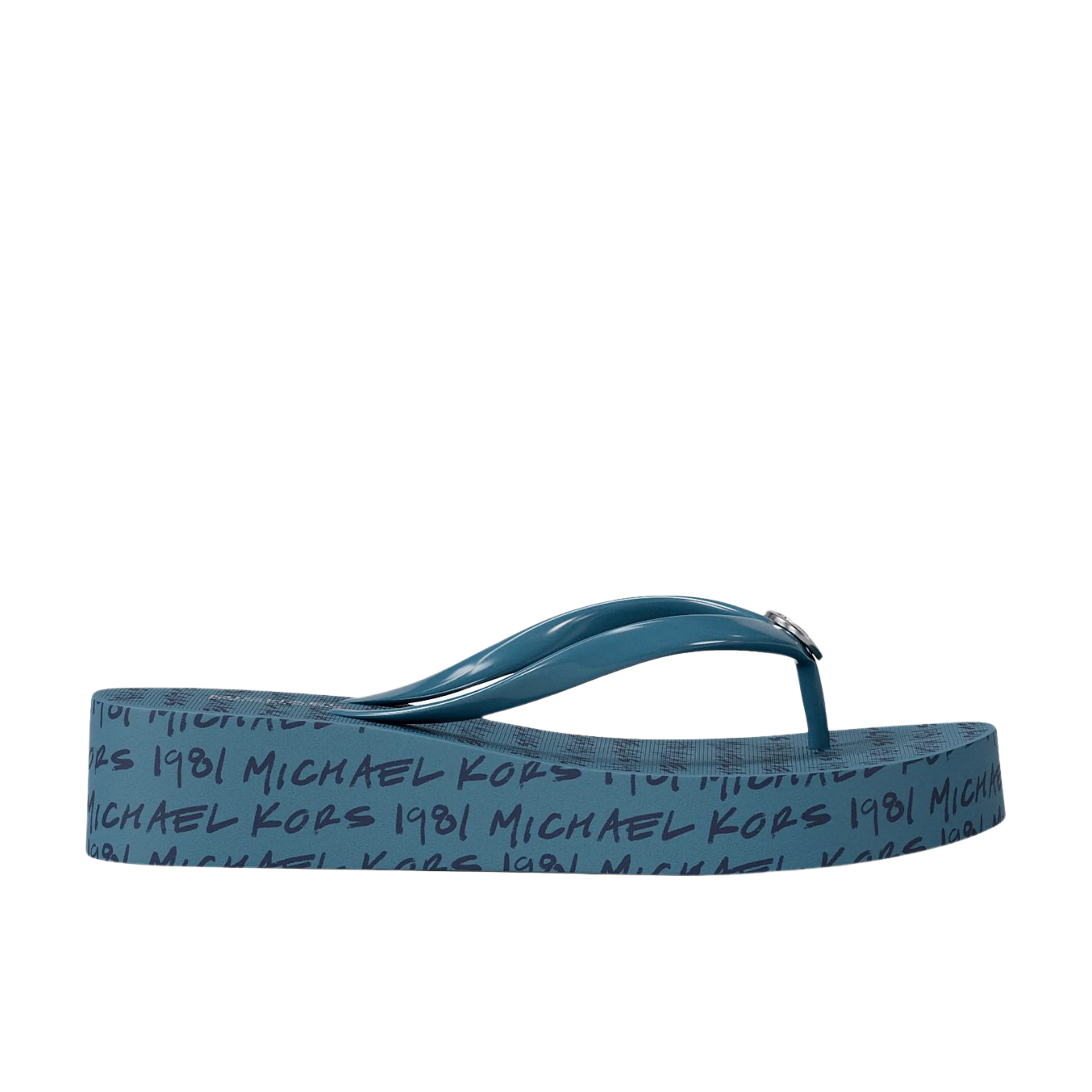 Michael Kors Women Bedford Logo Flip Flop - Denim
