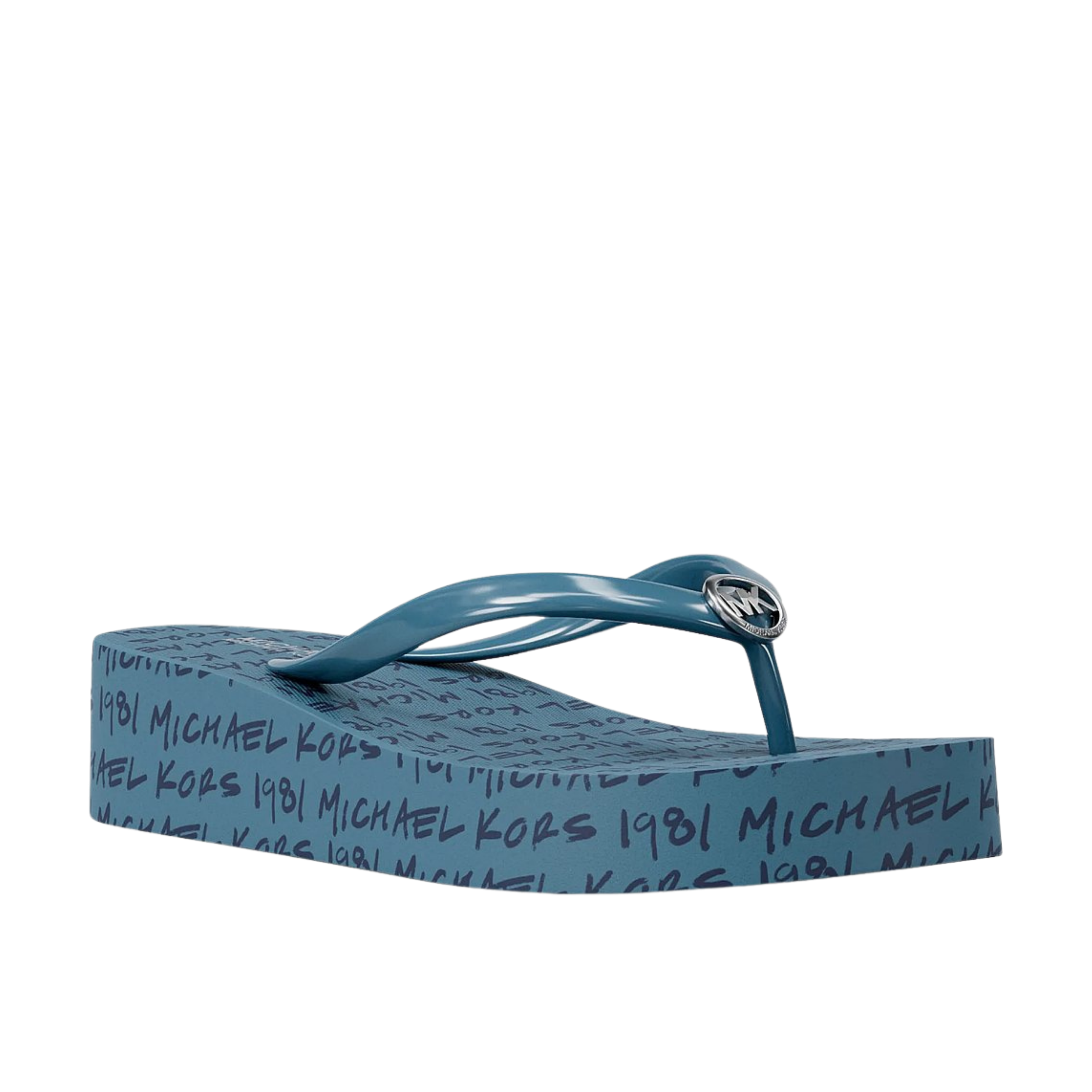 Michael Kors Women Bedford Logo Flip Flop - Denim