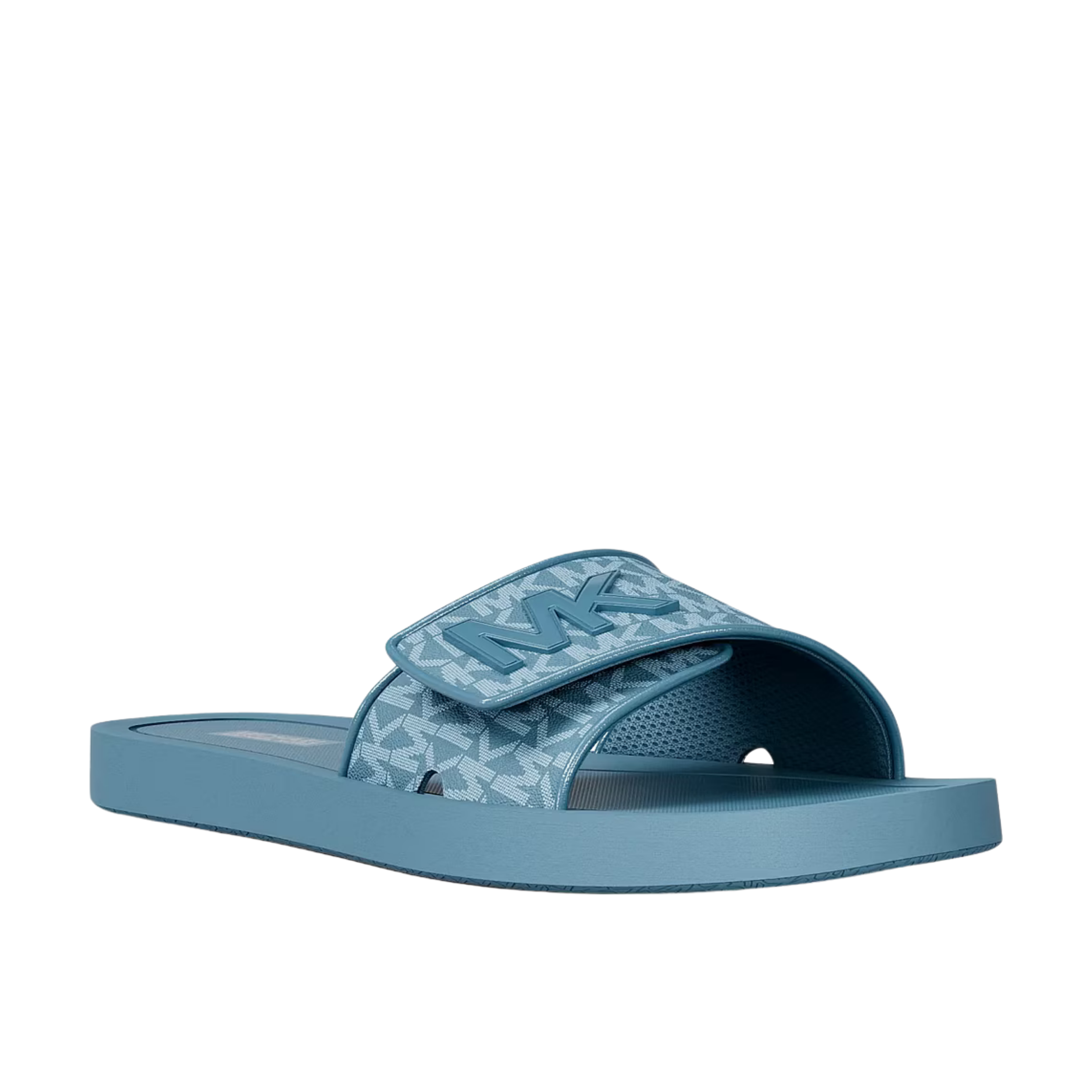 Michael Kors Women Palmer Signature Logo Slide Sandal - Denim