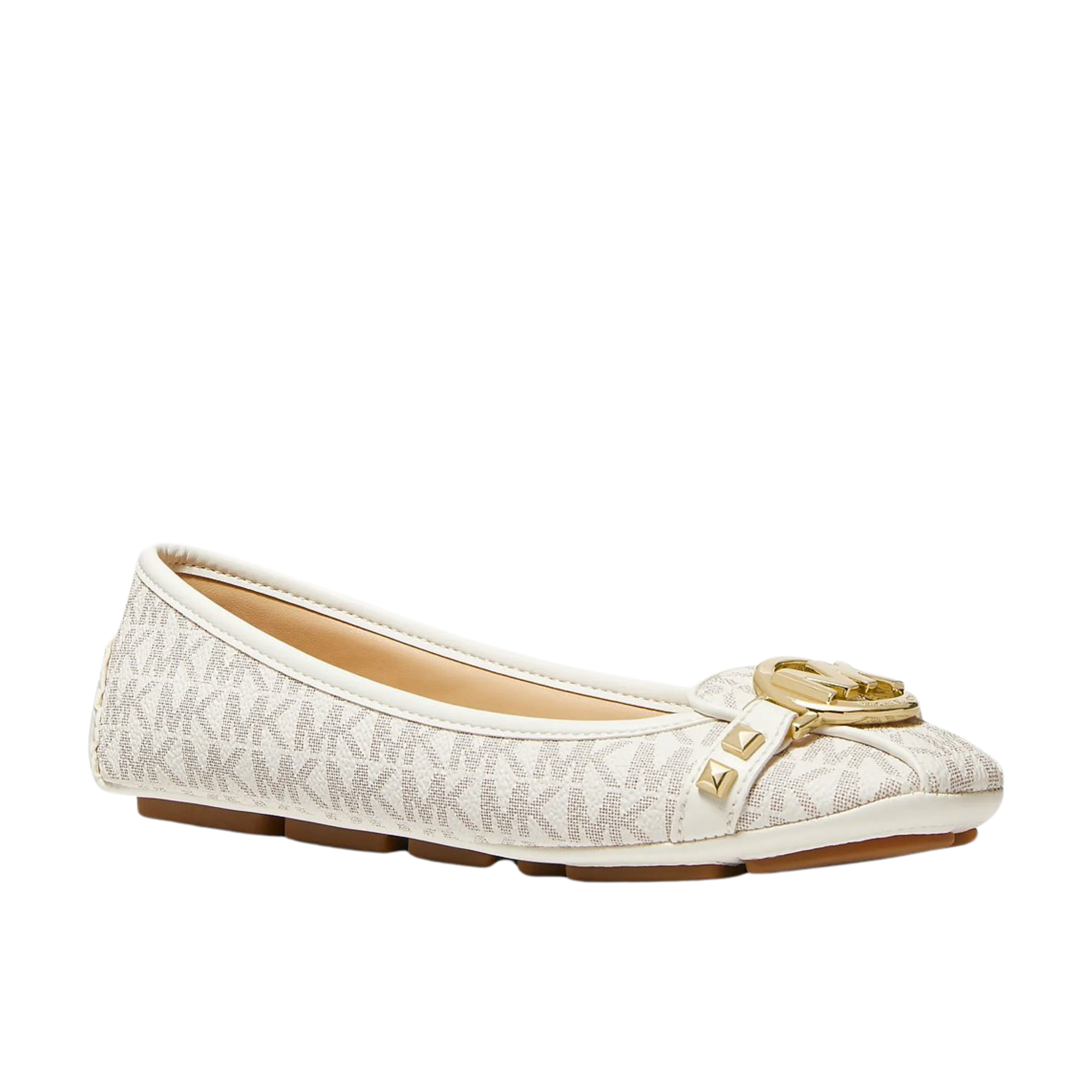 Michael Kors Women Fulton Studded Logo Moccasin - Vanilla
