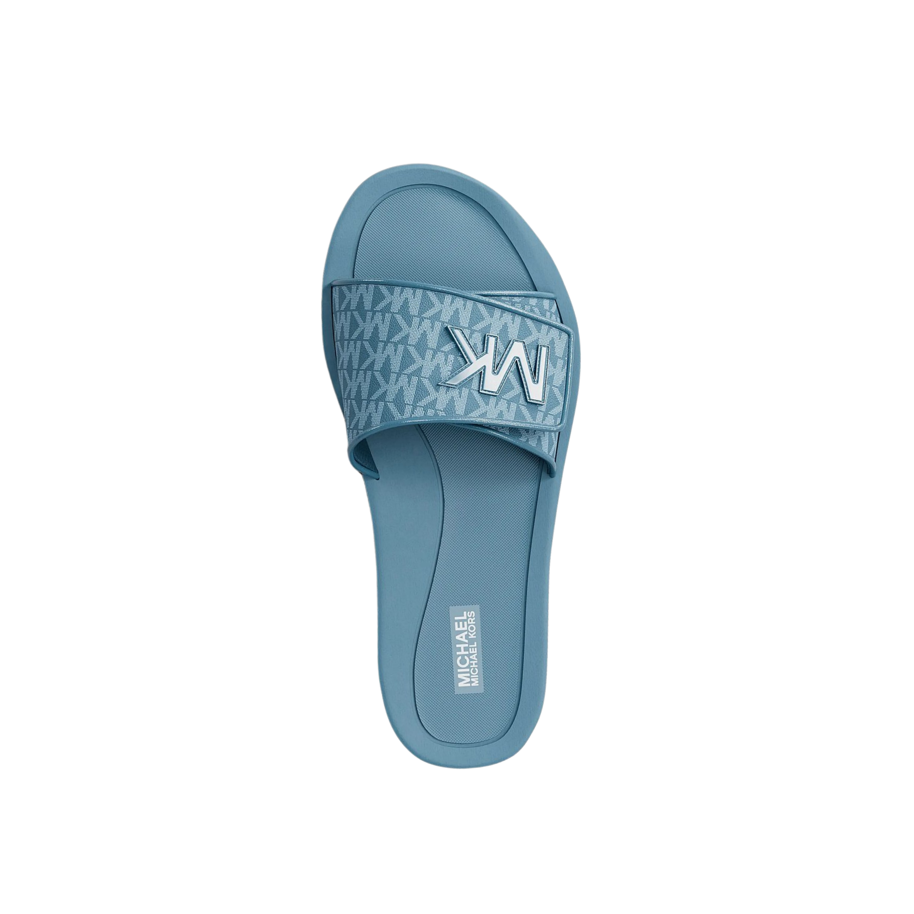 Michael Kors Women Palmer Signature Logo Slide Sandal - Denim