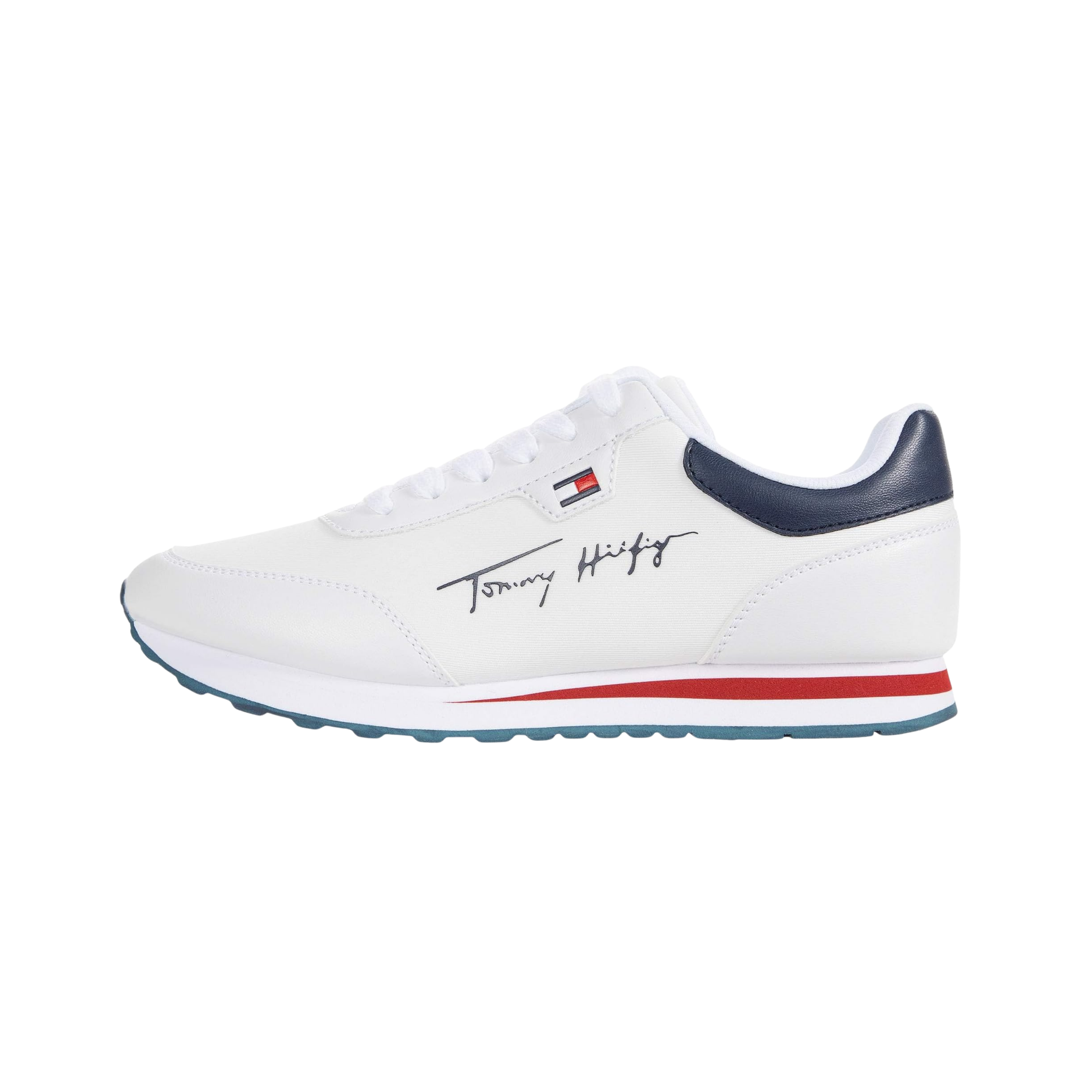 Tommy Hilfiger Women Laces - White Navy Blue