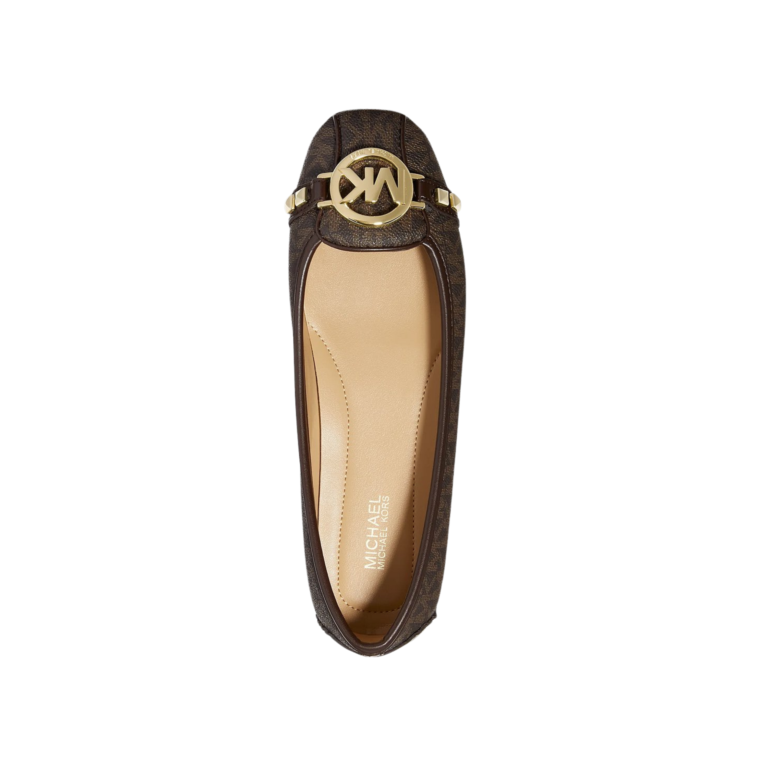 Michael Kors Women Fulton Studded Logo Moccasin - Brown