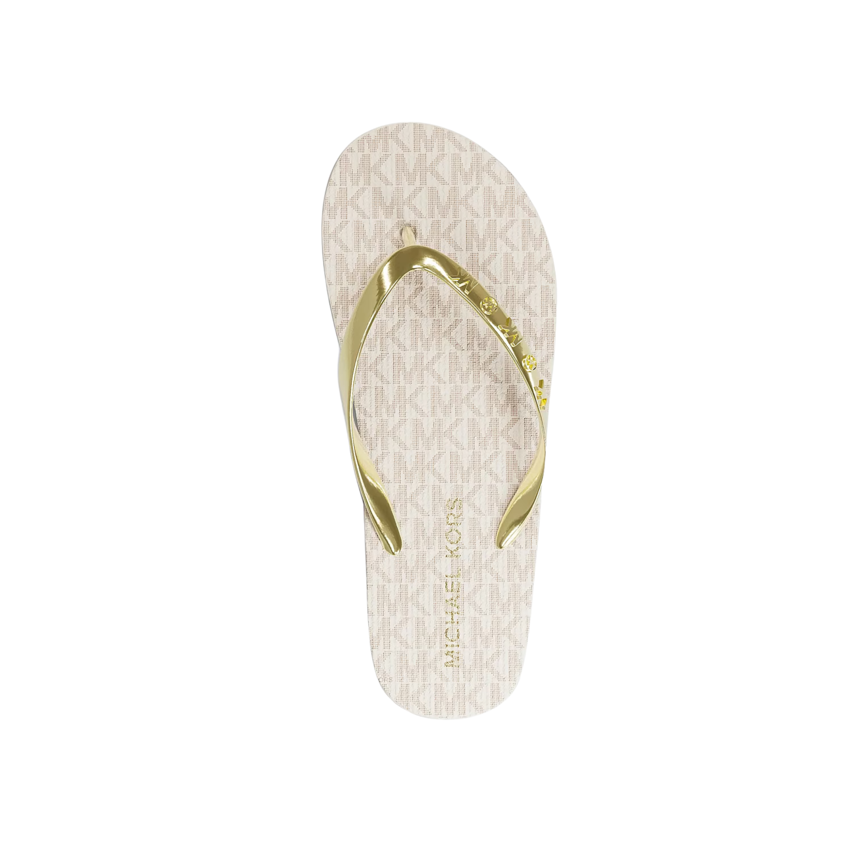 Michael Kors Women Signature Logo Flip Flops - Vanilla