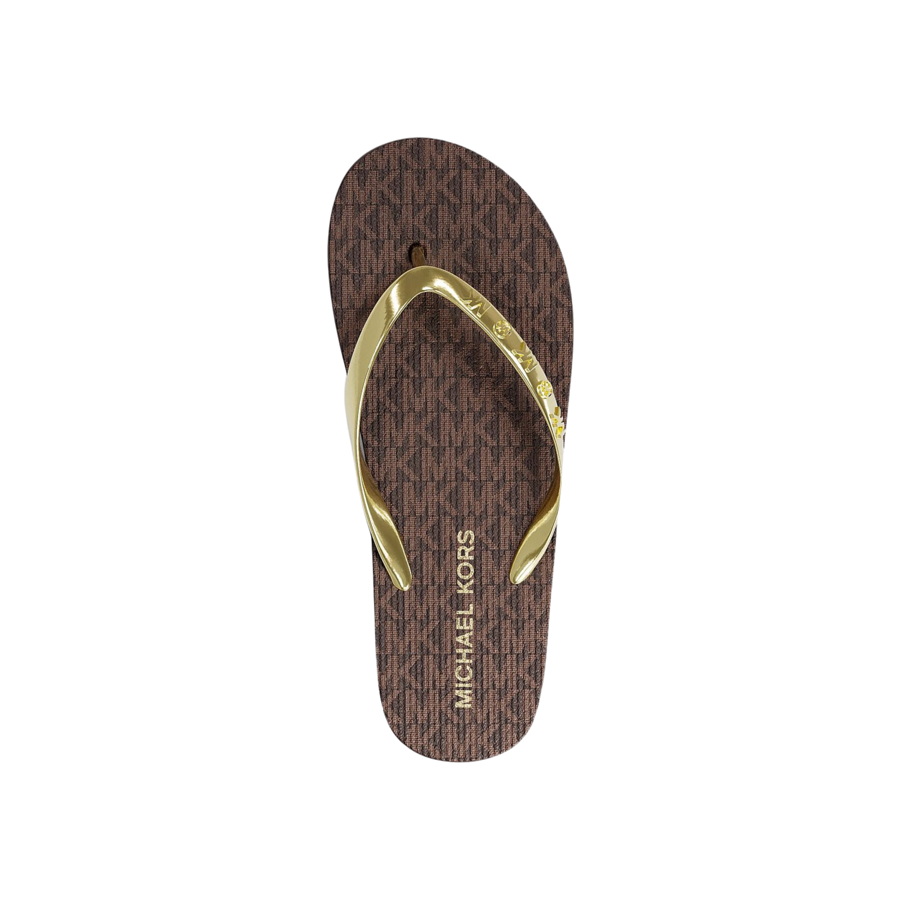 Michael Kors Women Signature Logo Flip Flops - Brown