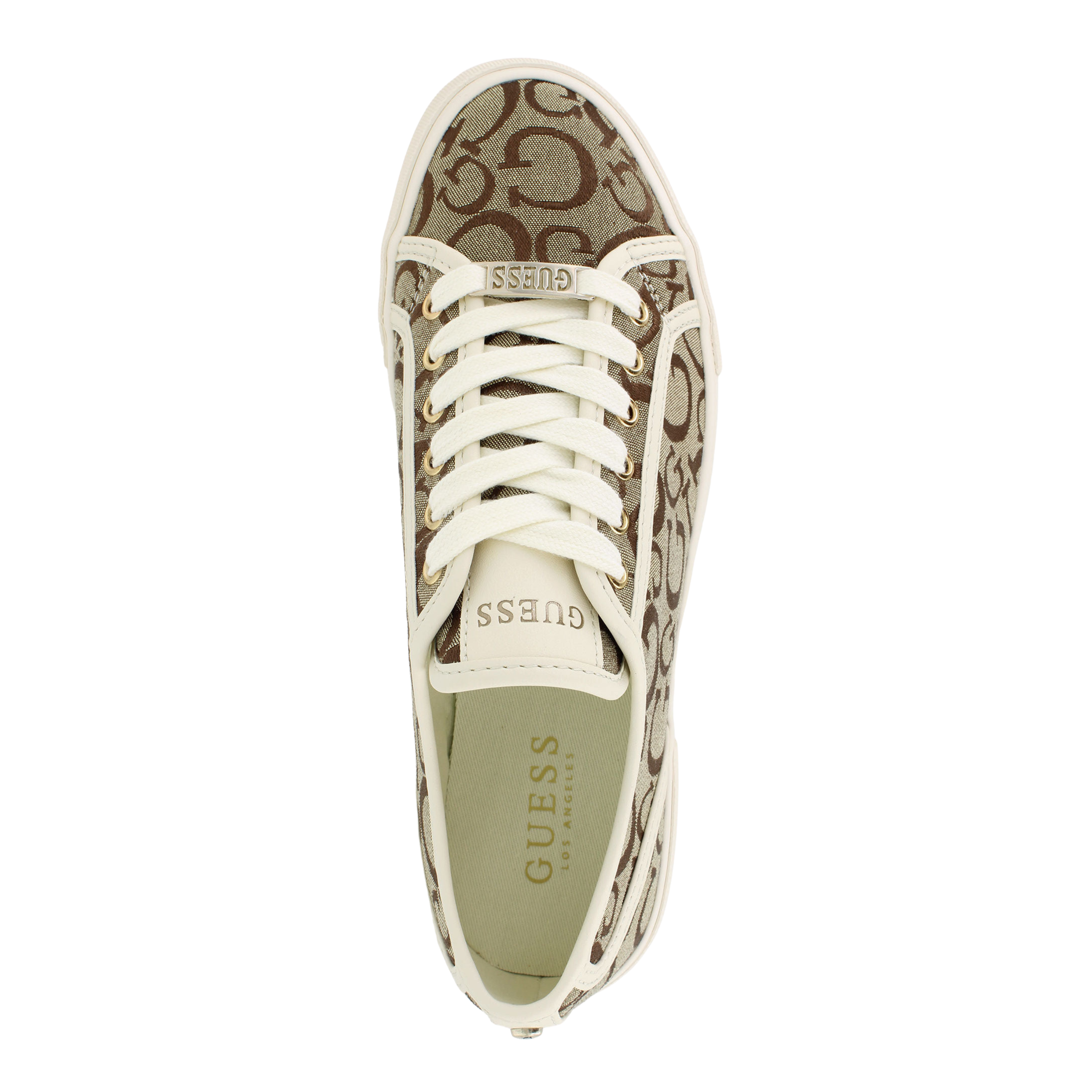 Guess Women Melya Logo Low-Top - Brown