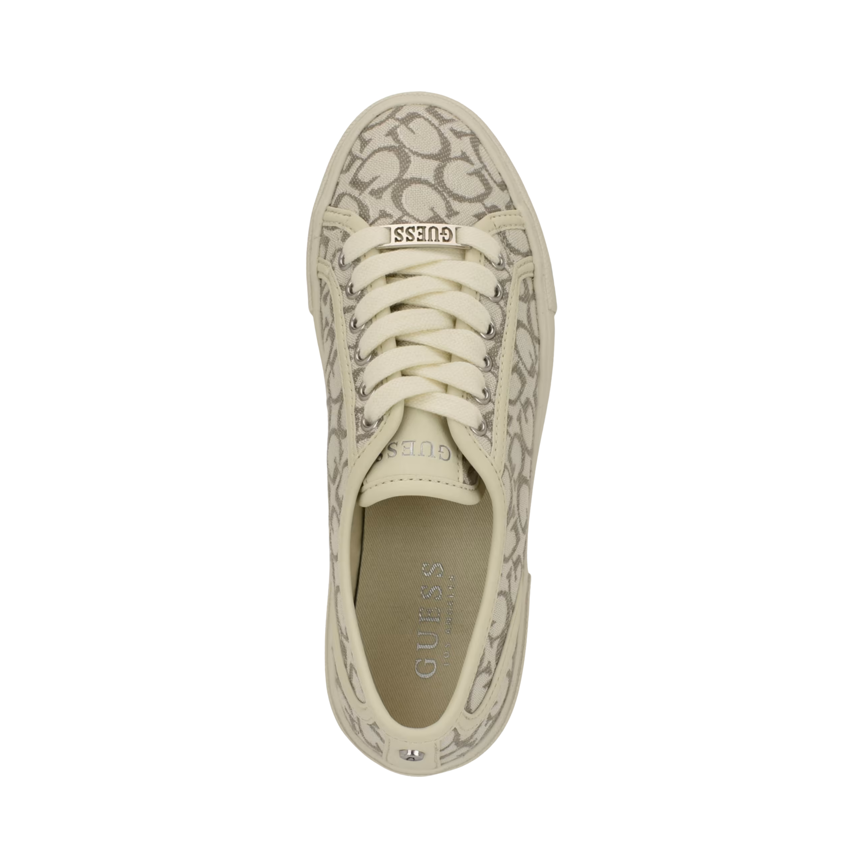 Guess Women Melya Logo Low-Top - Beige