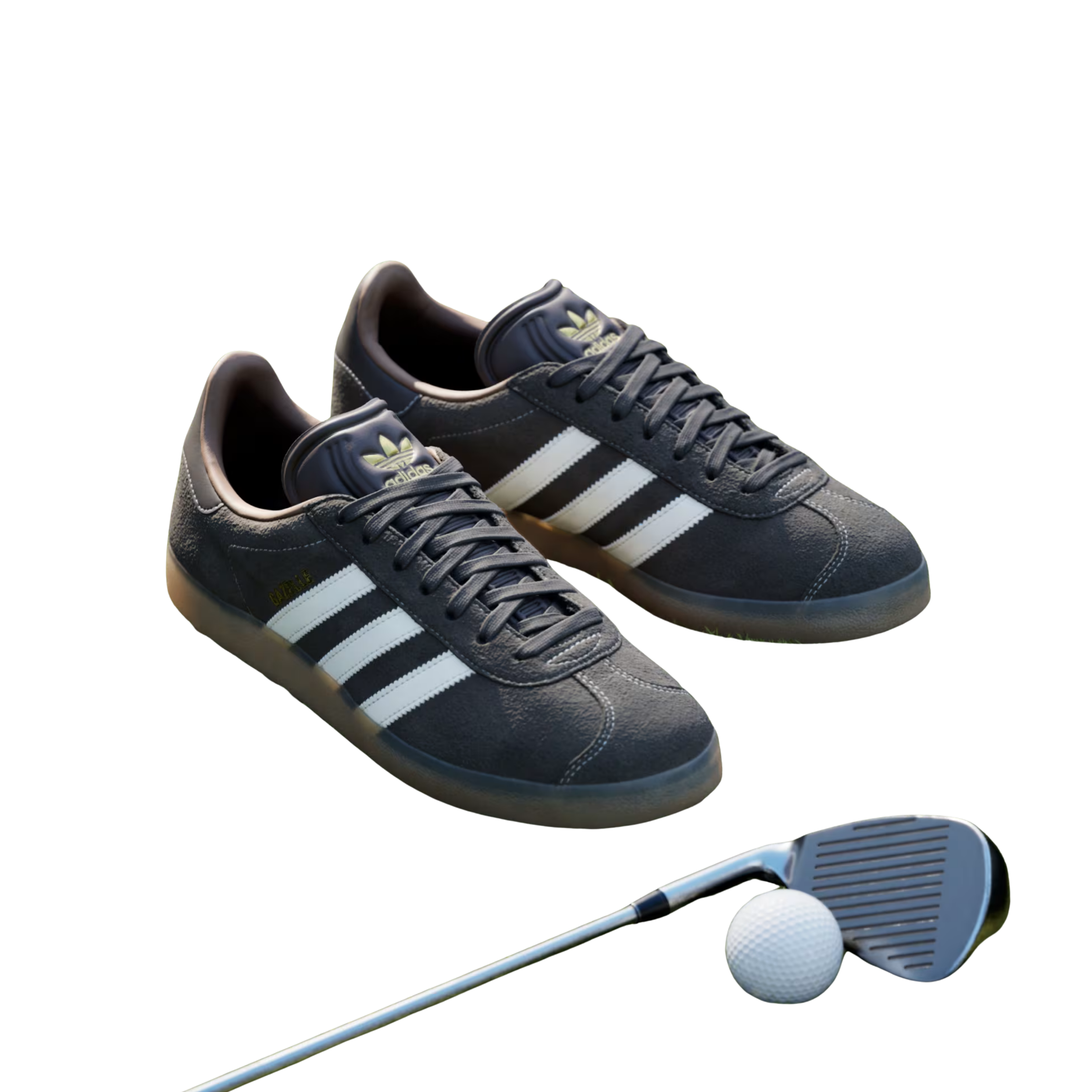 Adidas Men Gazelle Leather Spikeless Golf - Dark Brown Chalk White