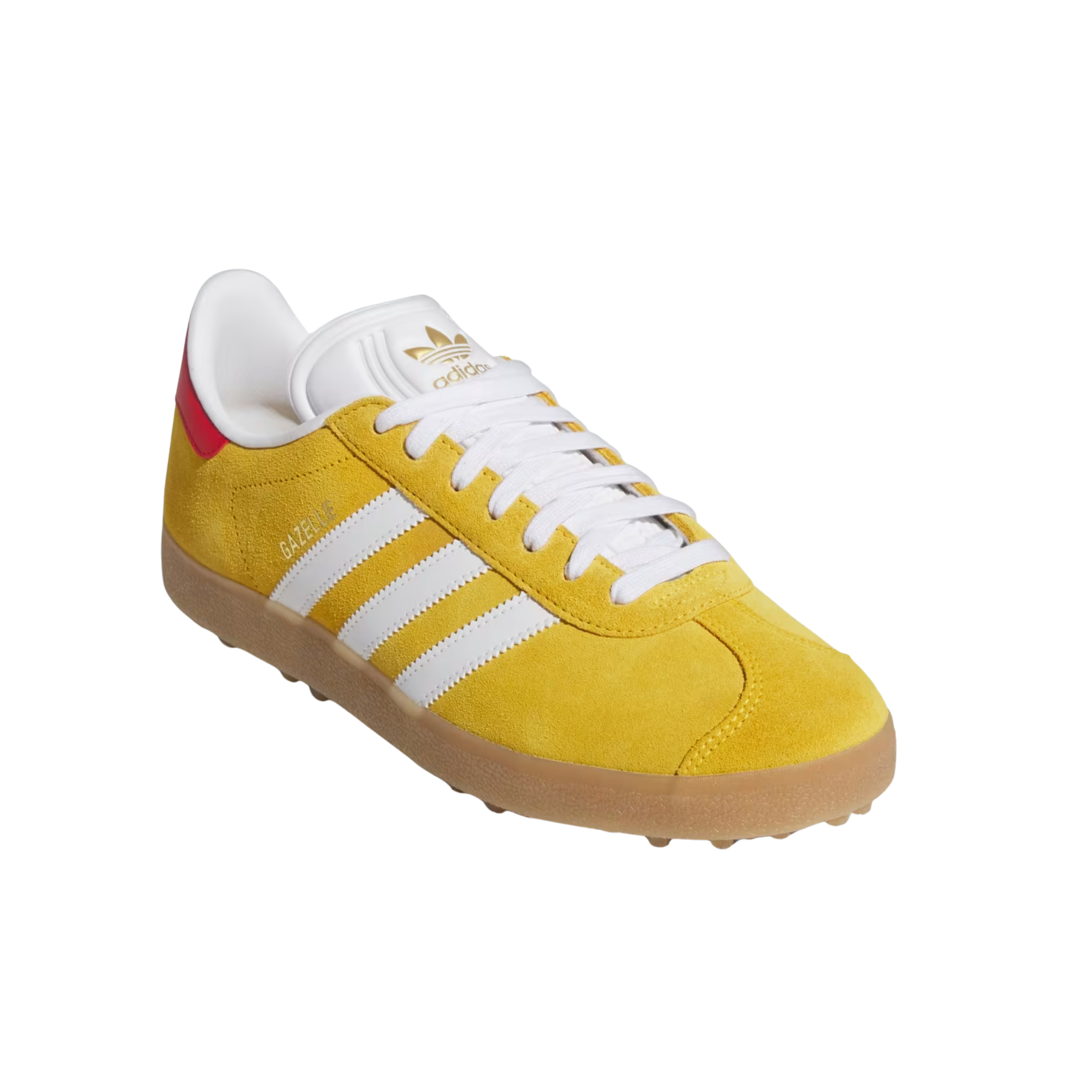 Adidas Men Gazelle Leather Spikeless Golf - Bold Gold Cloud White