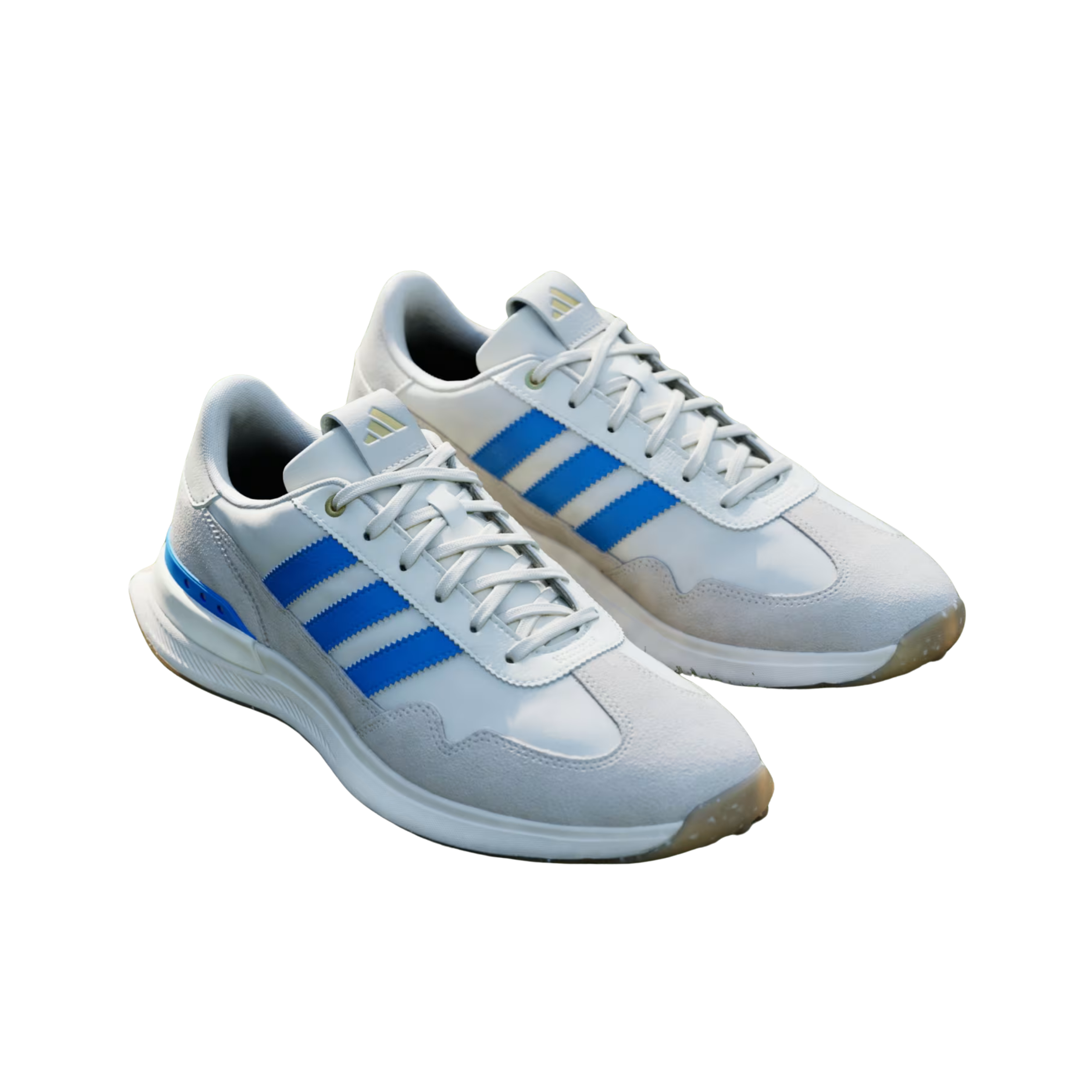 Adidas Men S2G 26 Textile Spikeles Golf - Off White Lucid Ray Blue