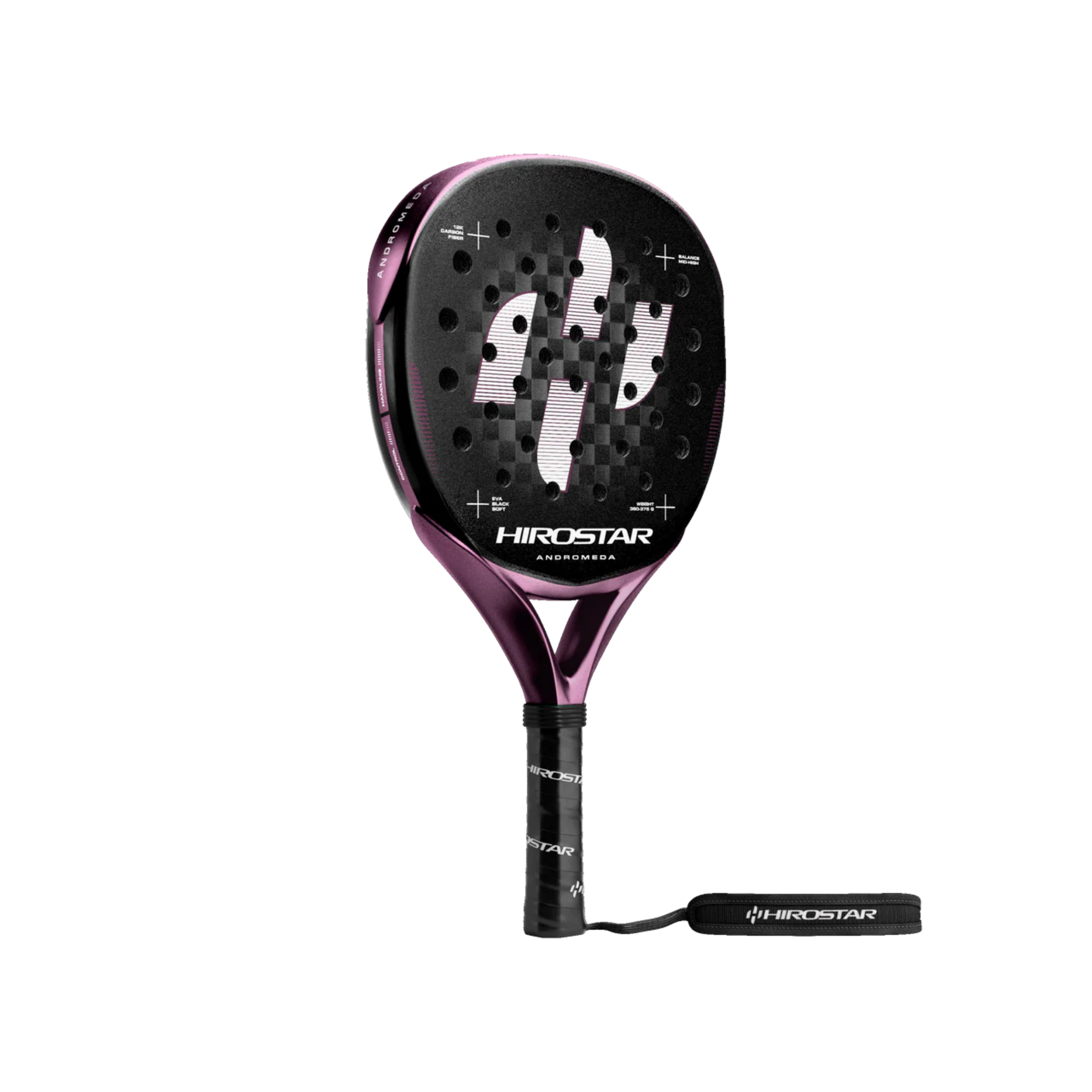 Hirostar Andromeda 2025 Padel Racket - Dark Purple Black