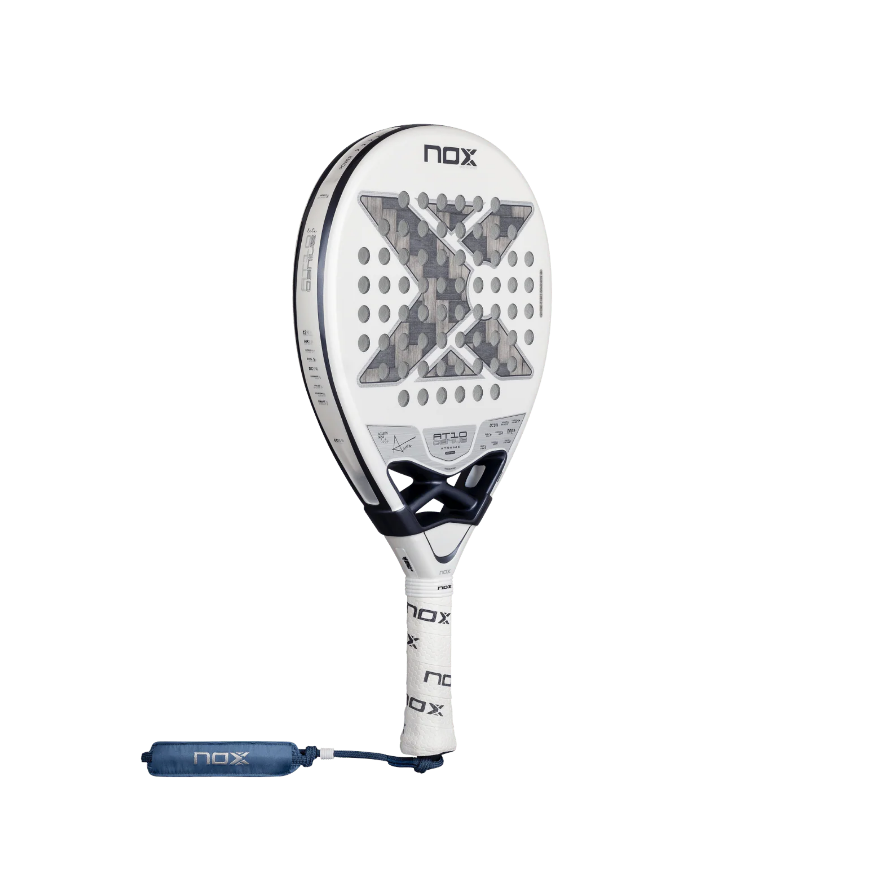 Nox AT10 Luxury Genius 12K Alum Xtrem Lite 2026 Padel Racket - Silver White
