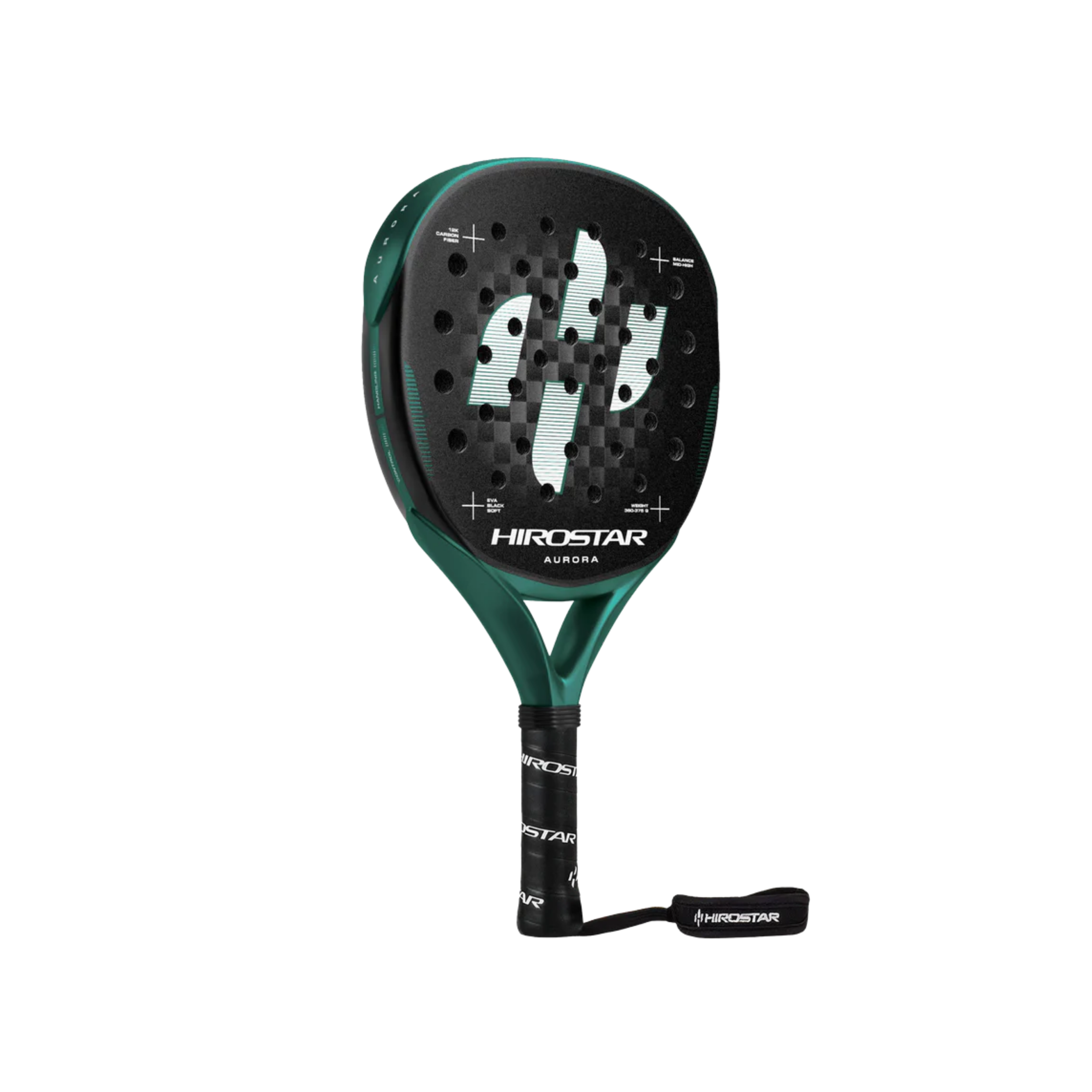 Hirostar Aurora 2026 Padel Racket - Black Green White