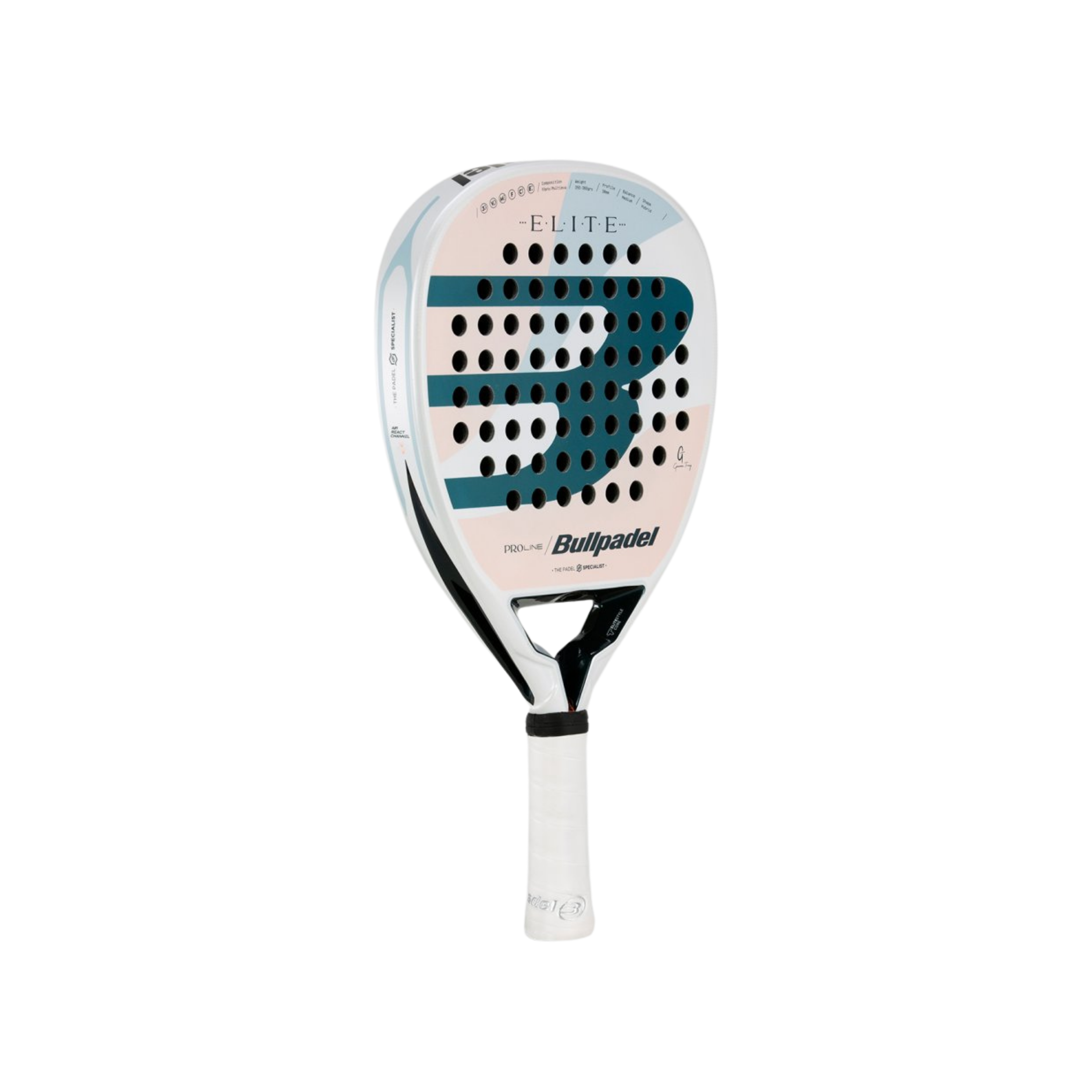 Bullpadel Elite W 25 Padel Racket - White Multi