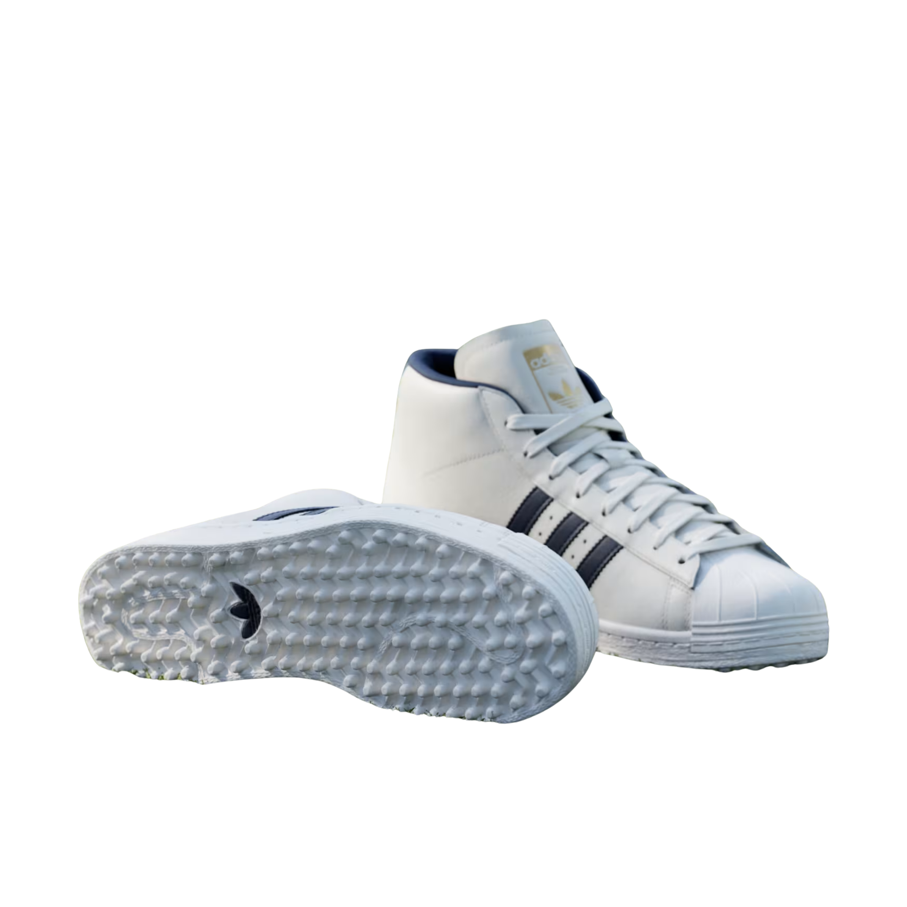 Adidas Men Pro Model Midcut Spikeless Golf - Chalk White Night Indigo