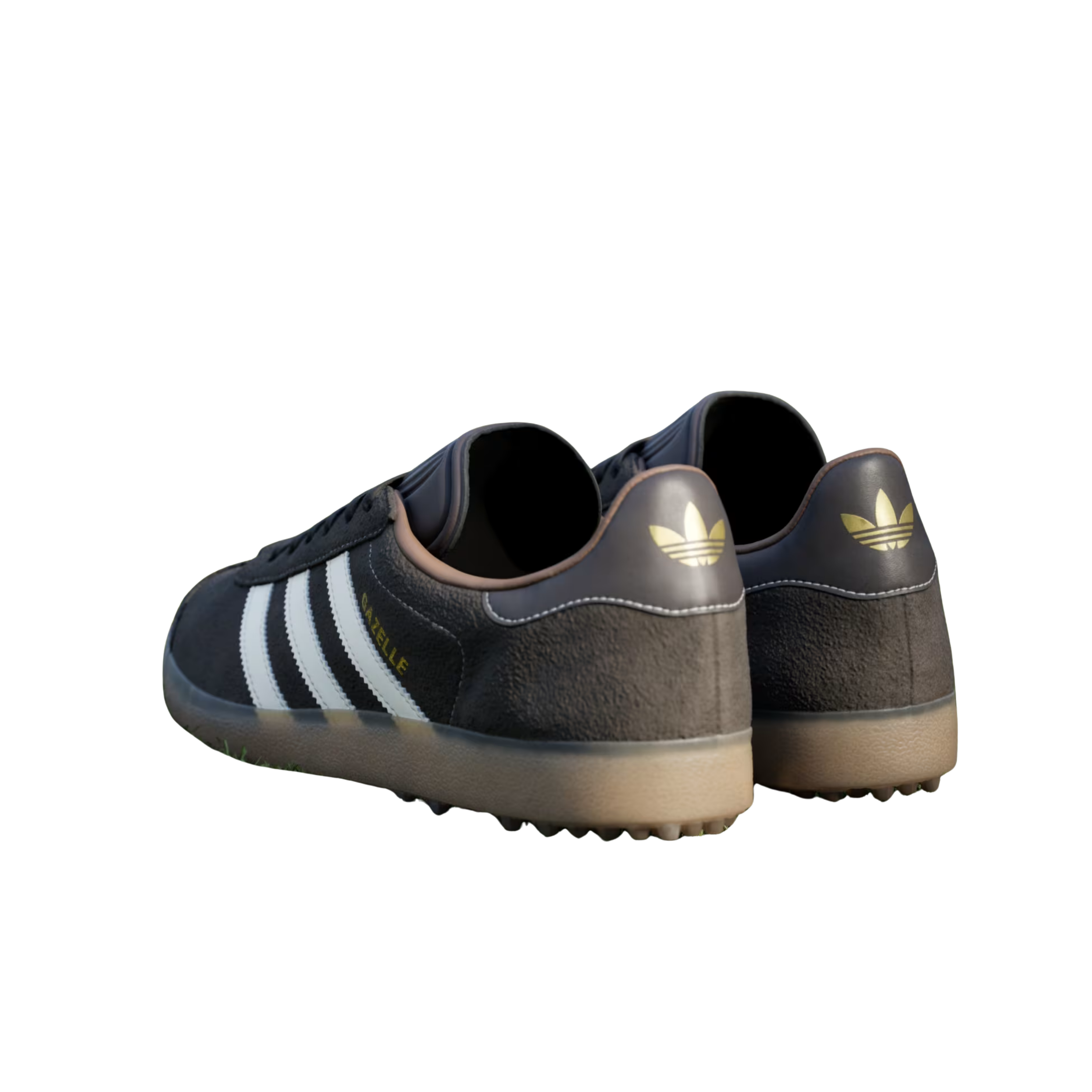 Adidas Men Gazelle Leather Spikeless Golf - Dark Brown Chalk White