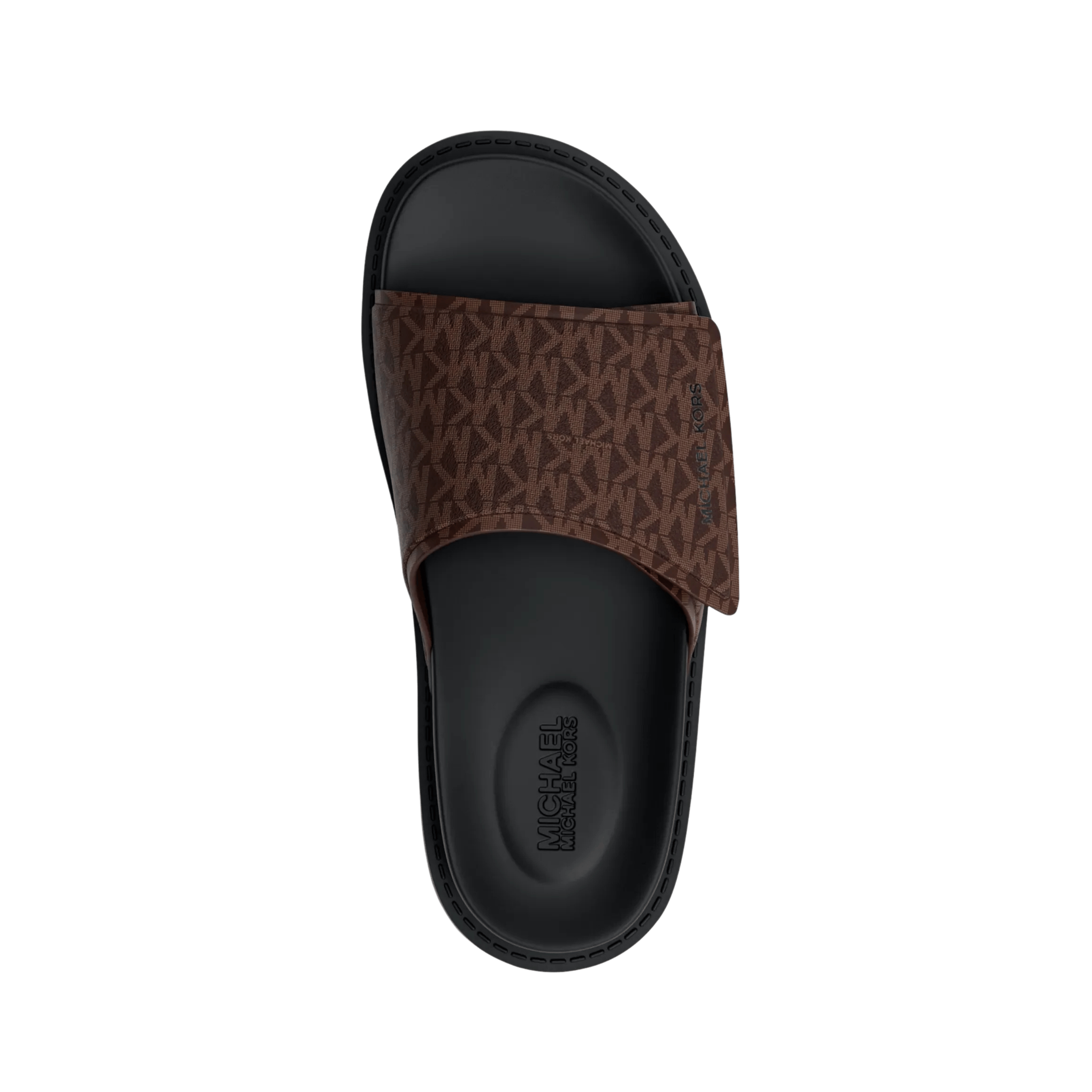 Michael Kors Men Luka Signature Logo Slide Sandal - Brown
