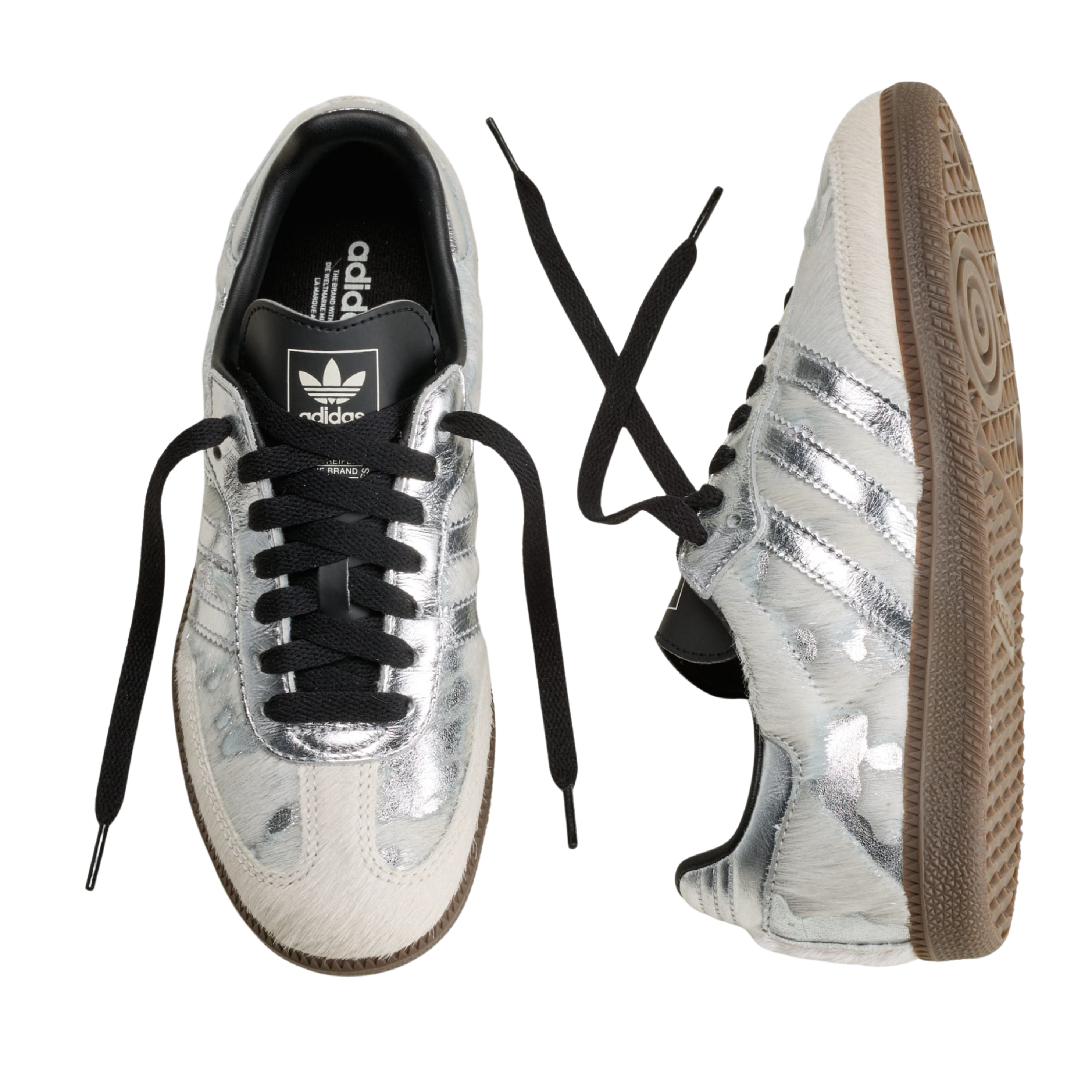 Adidas Women Samba OG - Cream White Silver Metallic Core Black