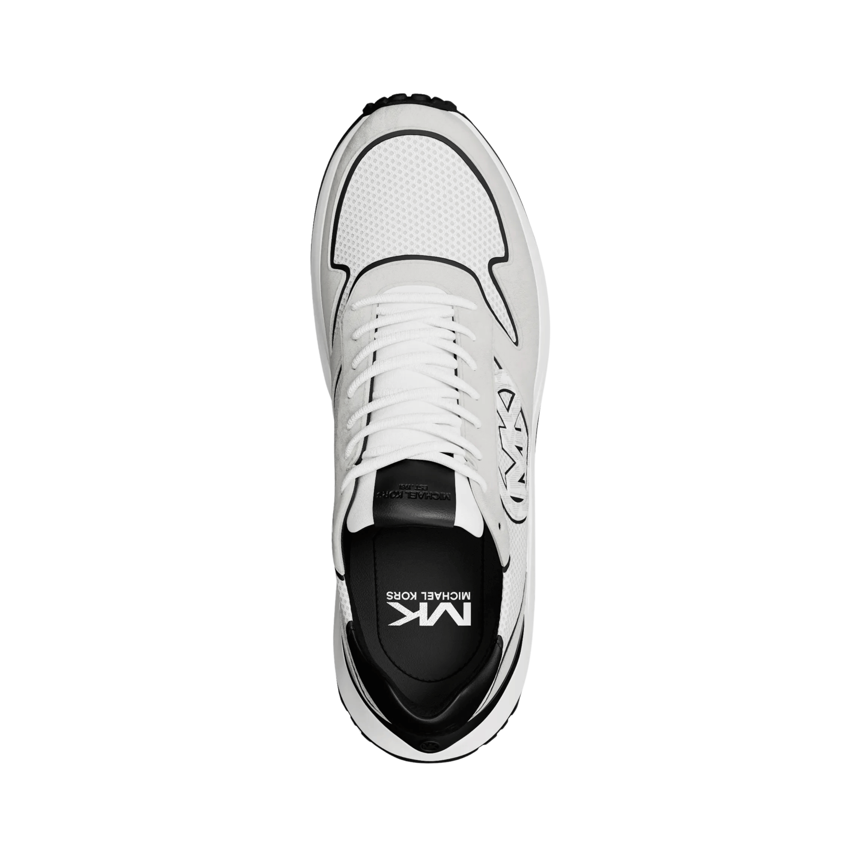 Michael Kors Men Dax Mixed Media Trainer  - Bright Wht
