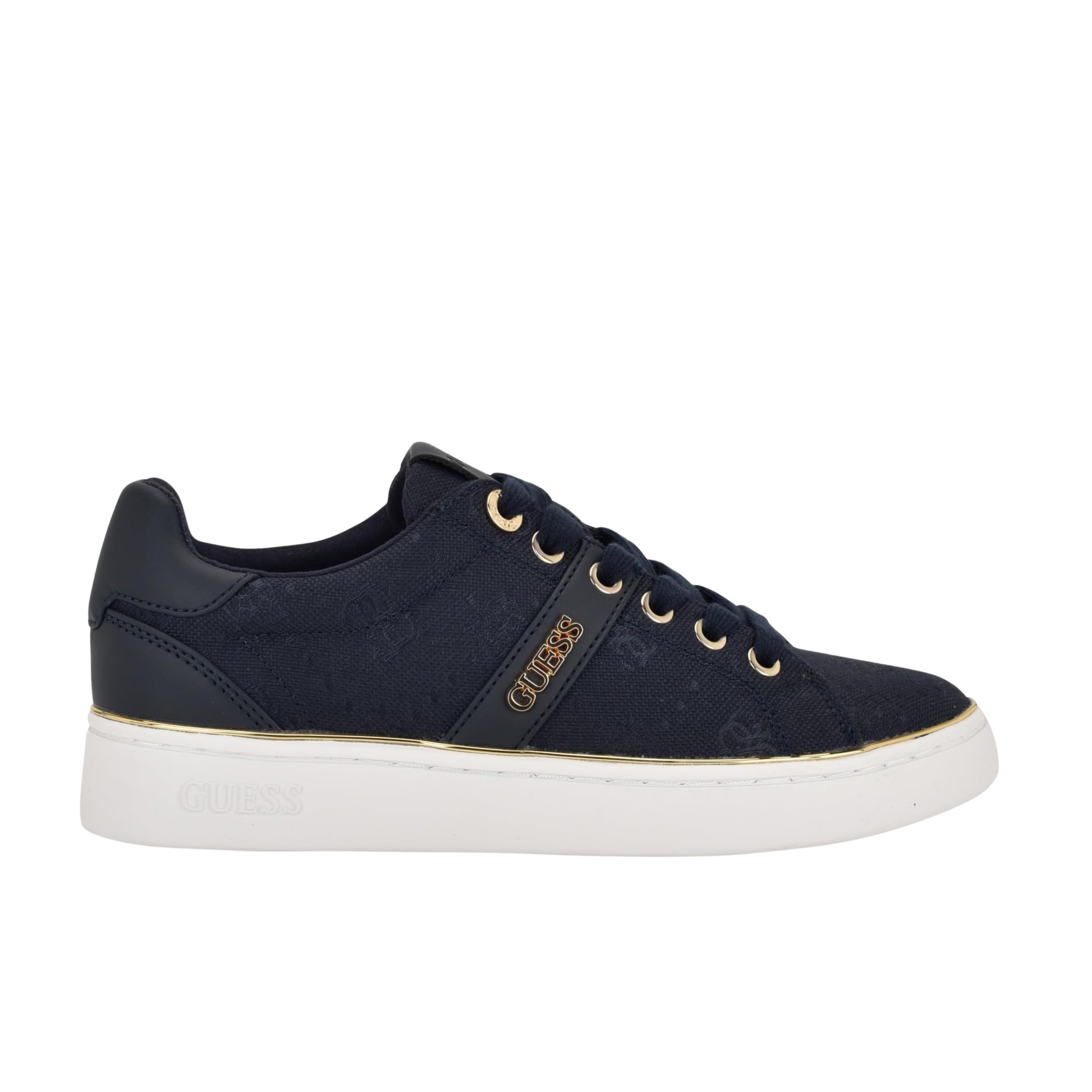 Guess Women Britz Signature Low Top Sneakers - Navy