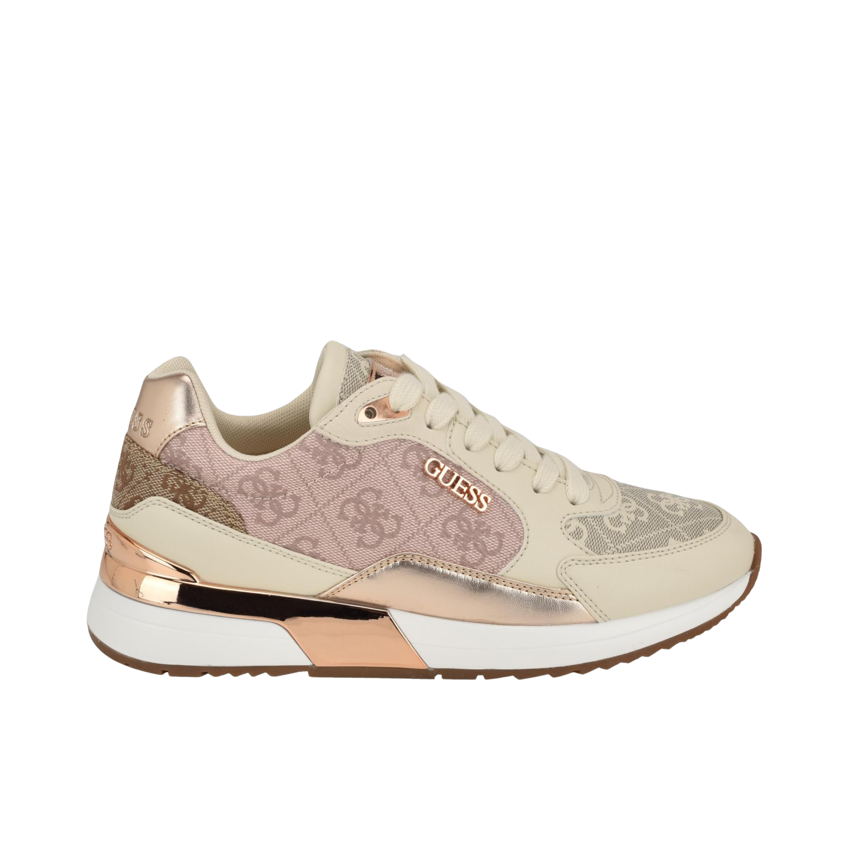 Guess Women Moxea Quattro G Sneakers - Light Pink Logo Multi