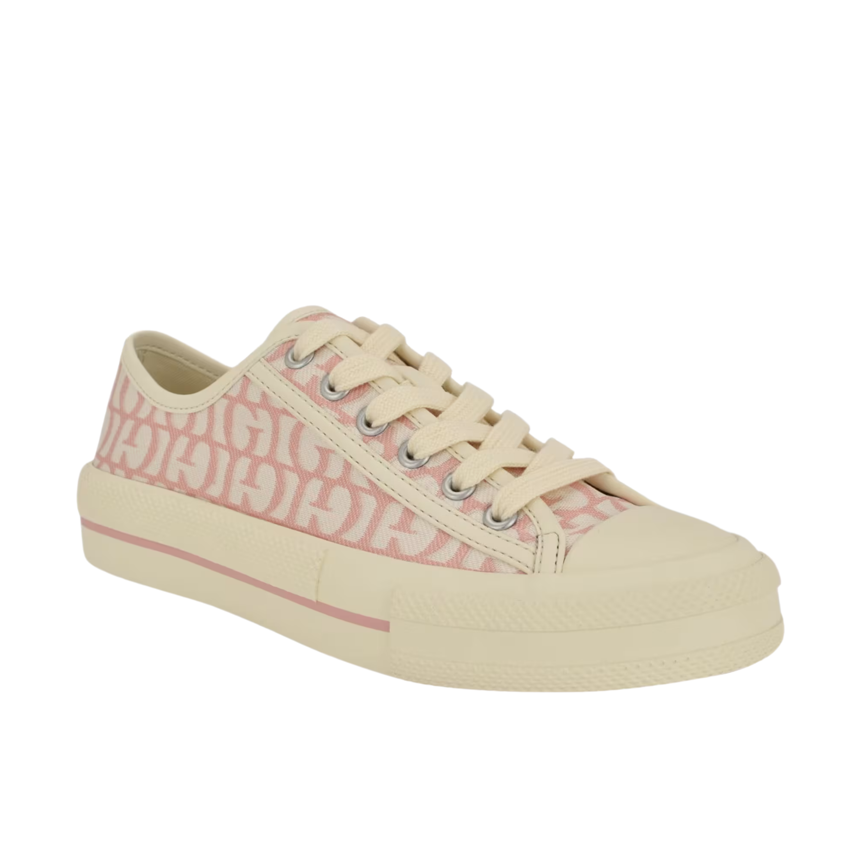 Guess Women Carey Canvas Low Top Sneakers - Medium Pink