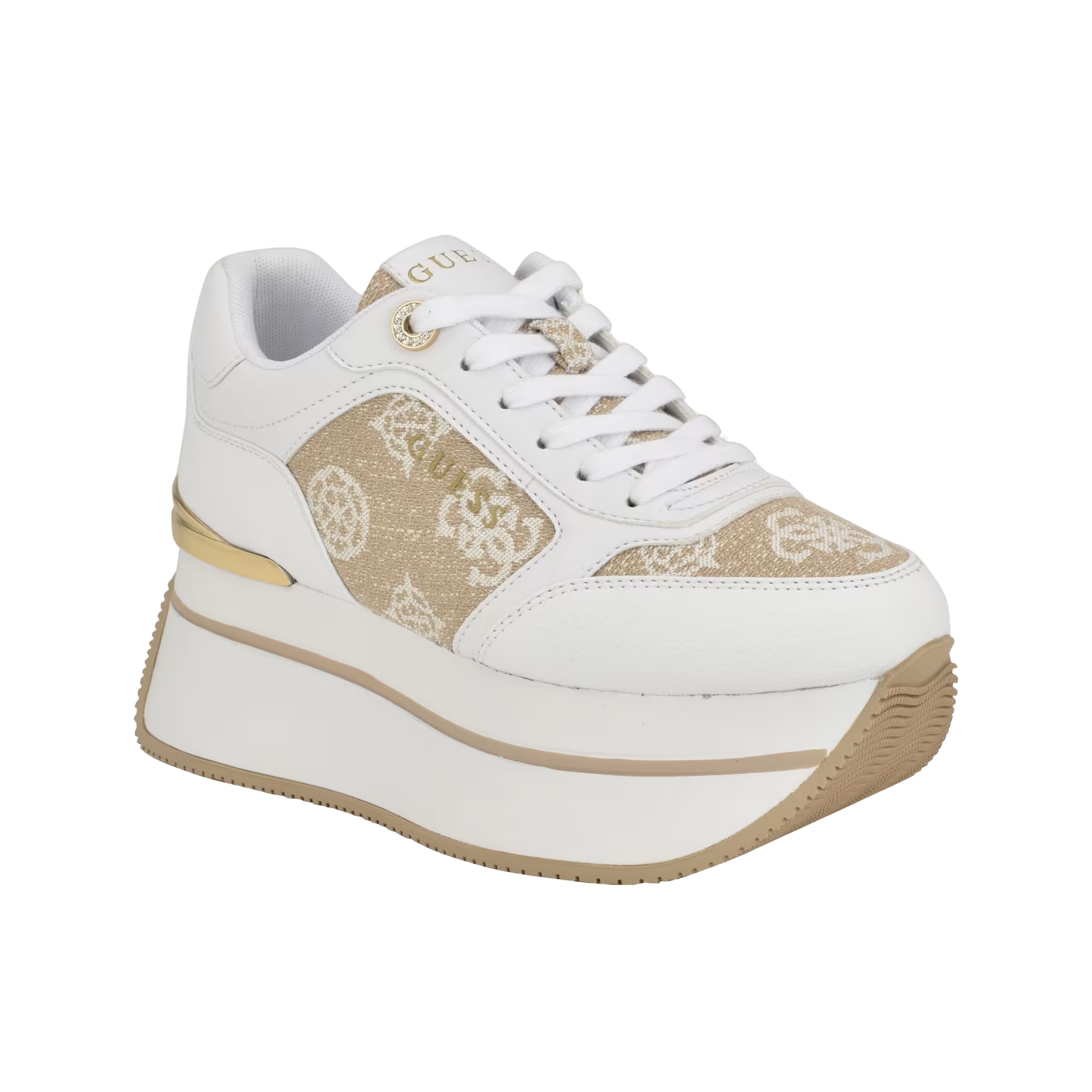 Guess Women Camrio Peony Joggers Sneakers - White Logo