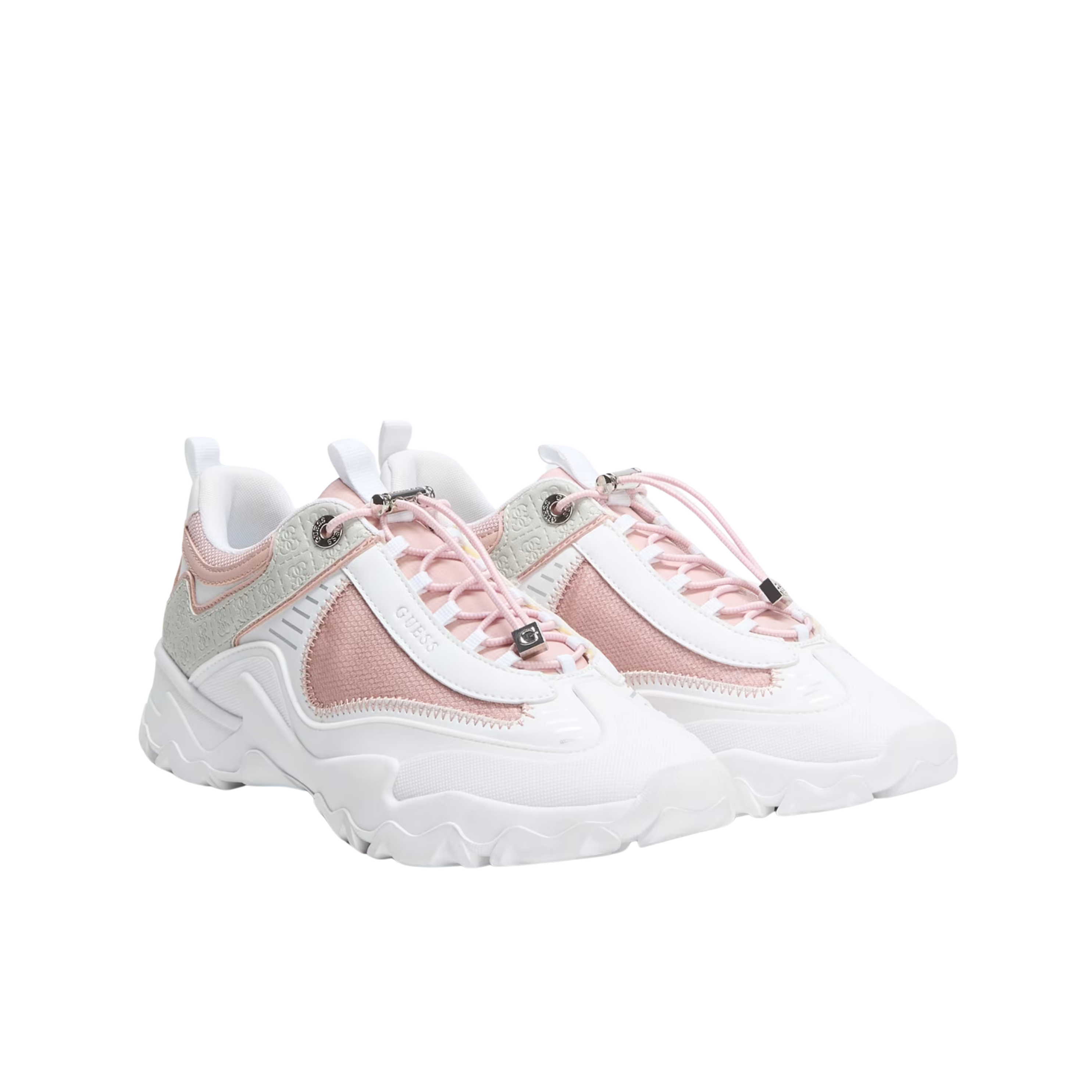 Guess Women Akcord Color Block Sneakers - White Graffiti