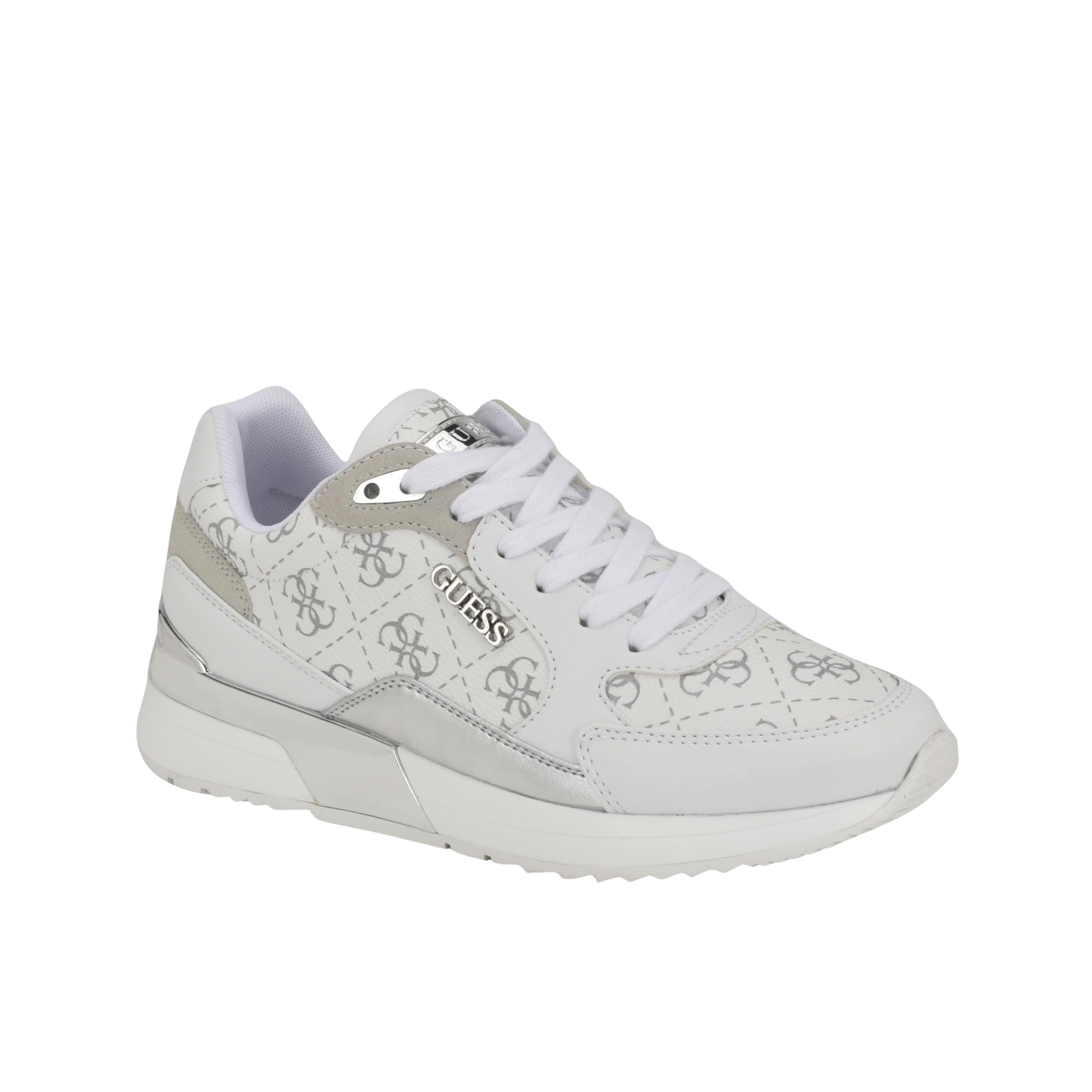 Guess Women Moxea Quattro G Sneakers - White Grey Logo