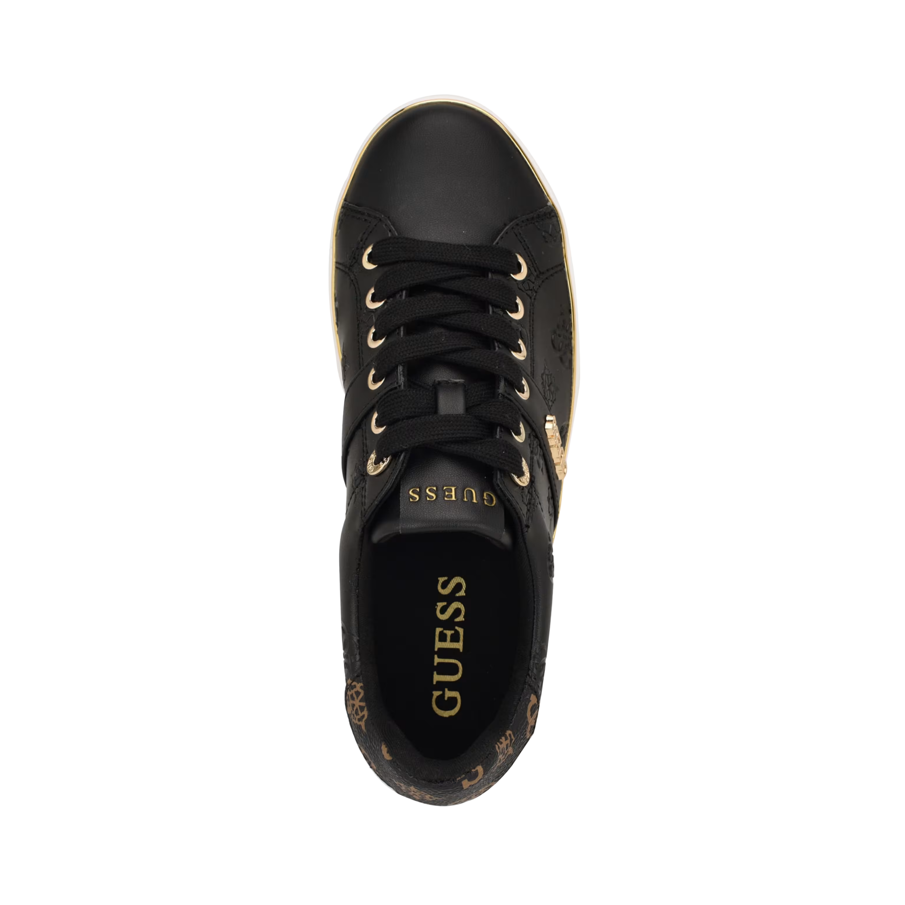 Guess Women Britz Signature Low Top Sneakers - Black