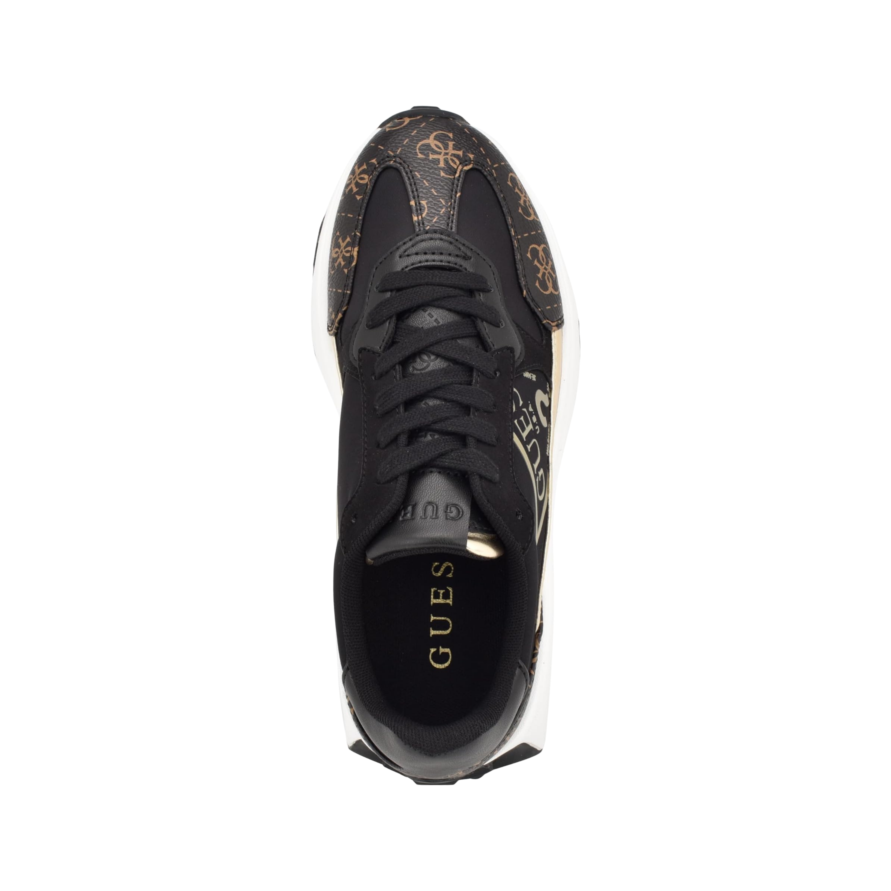 Guess Women Calebb Sneakers - Black Gold Multi