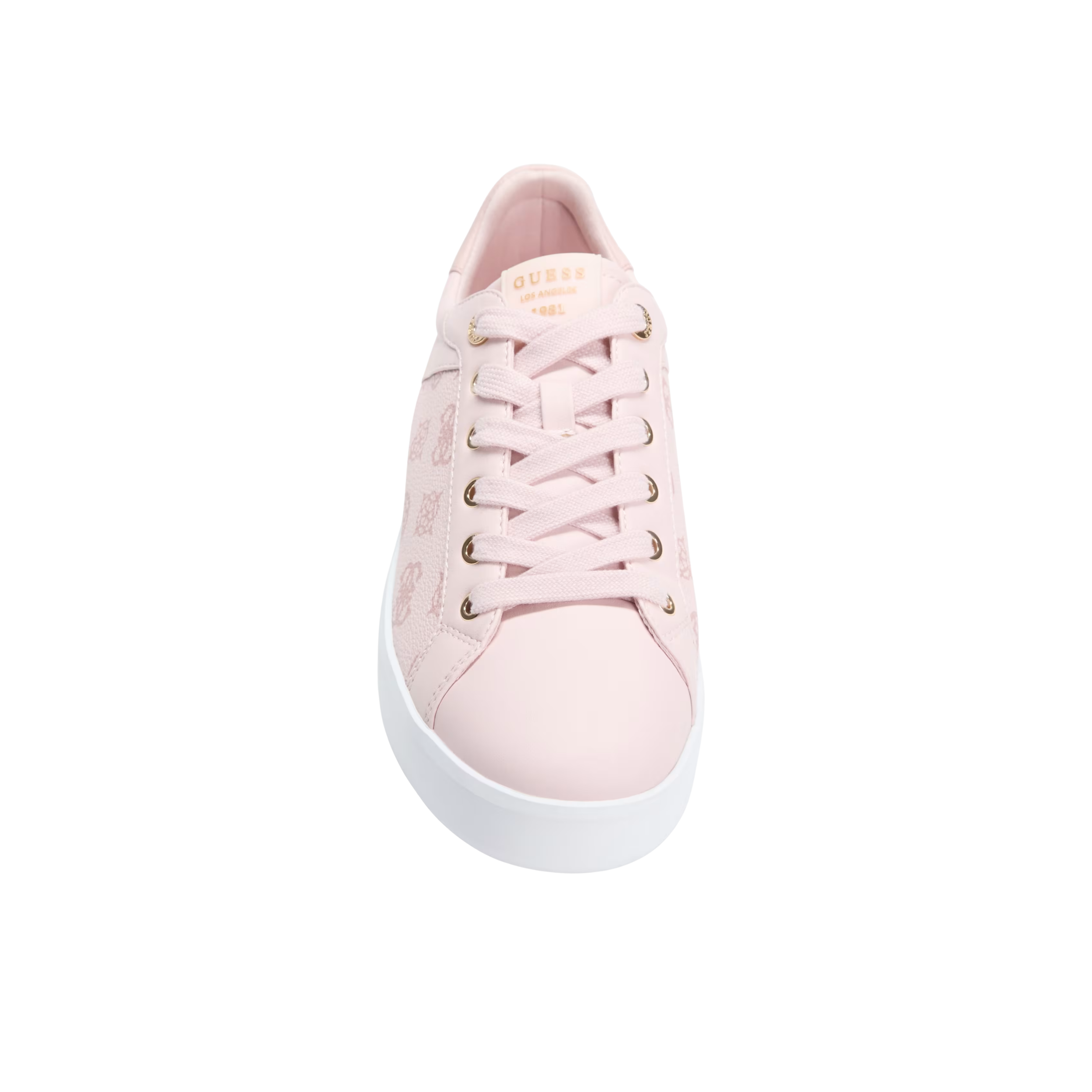 Guess Women Ronii Debossed Peony Low Top Sneakers - Medium Pink