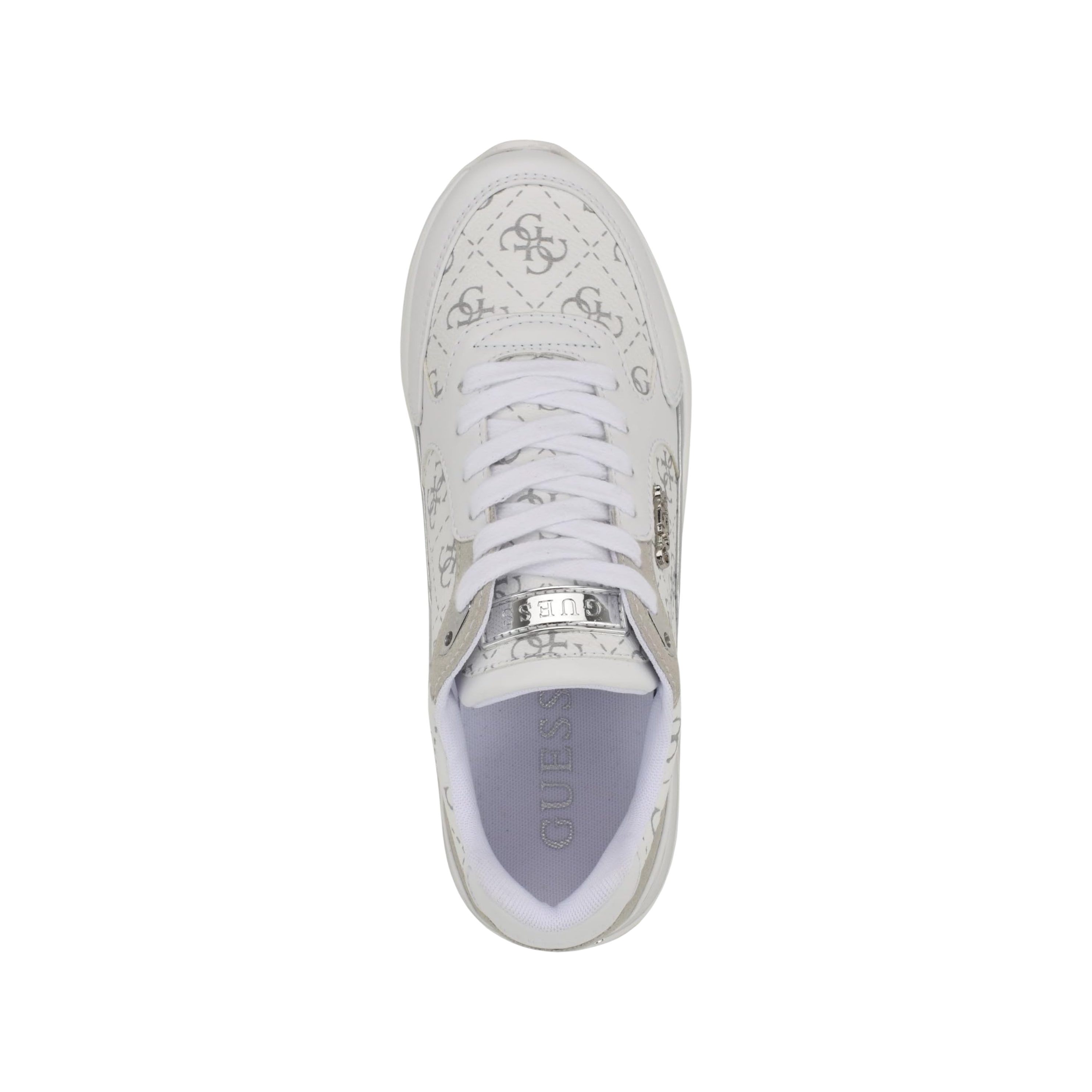 Guess Women Moxea Quattro G Sneakers - White Grey Logo