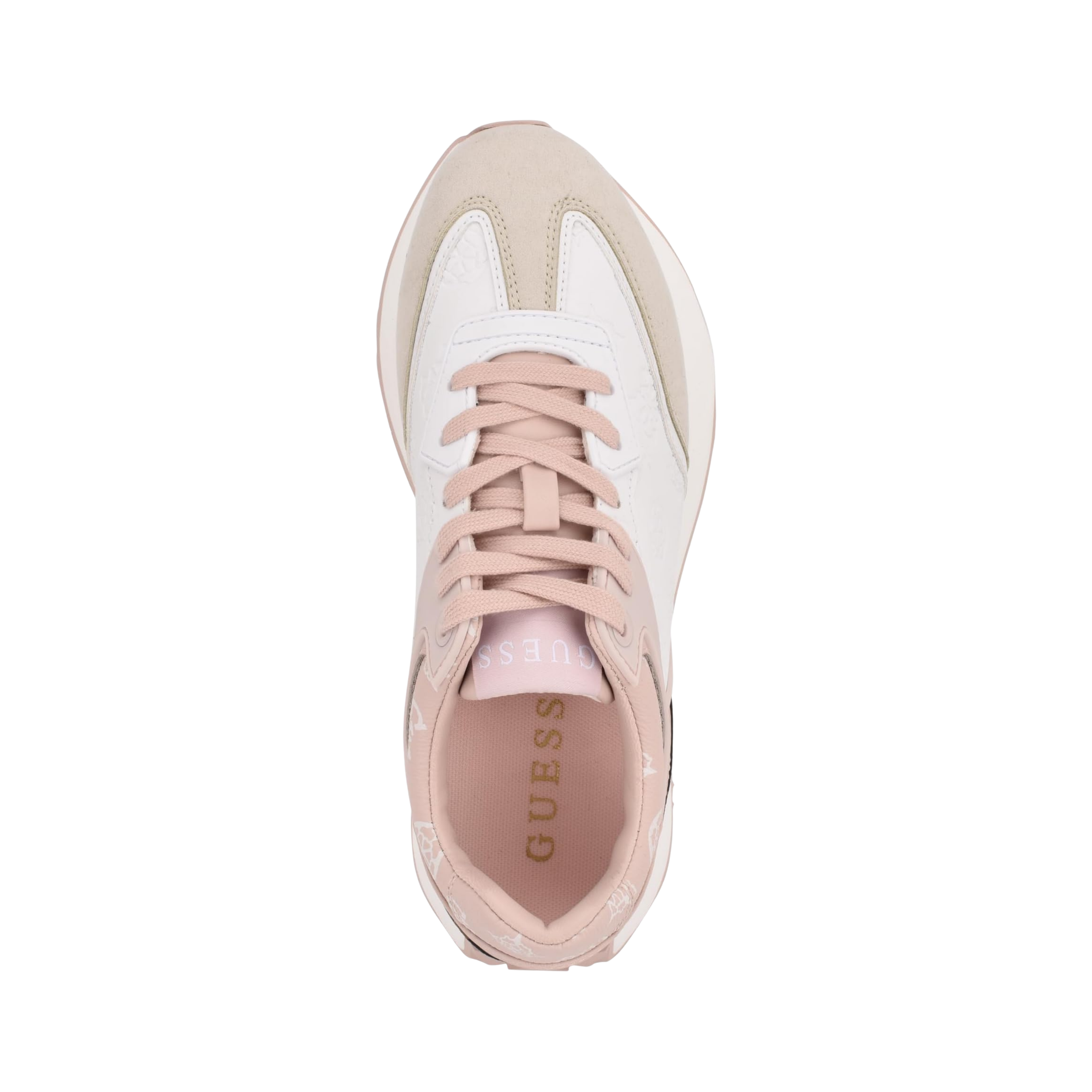 Guess Women Luchia Logo Pop Joggers Sneakers - White Brown