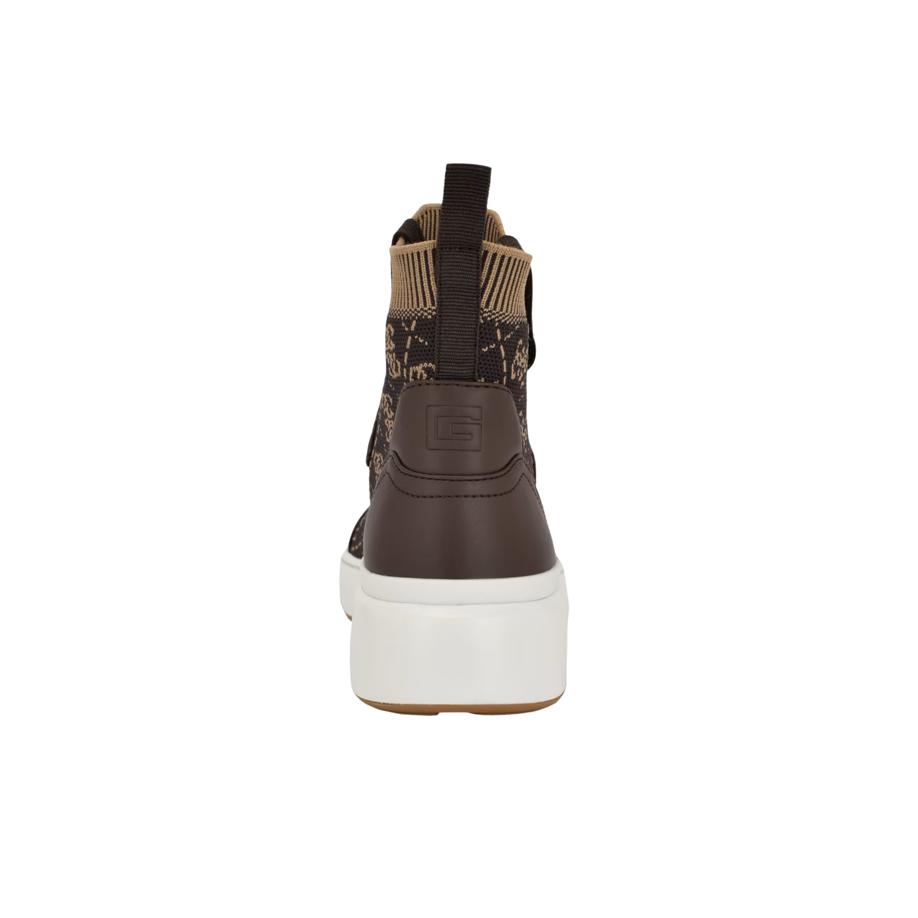 Guess Women Quattro G Knit High Top Sneakers - Medium Brown