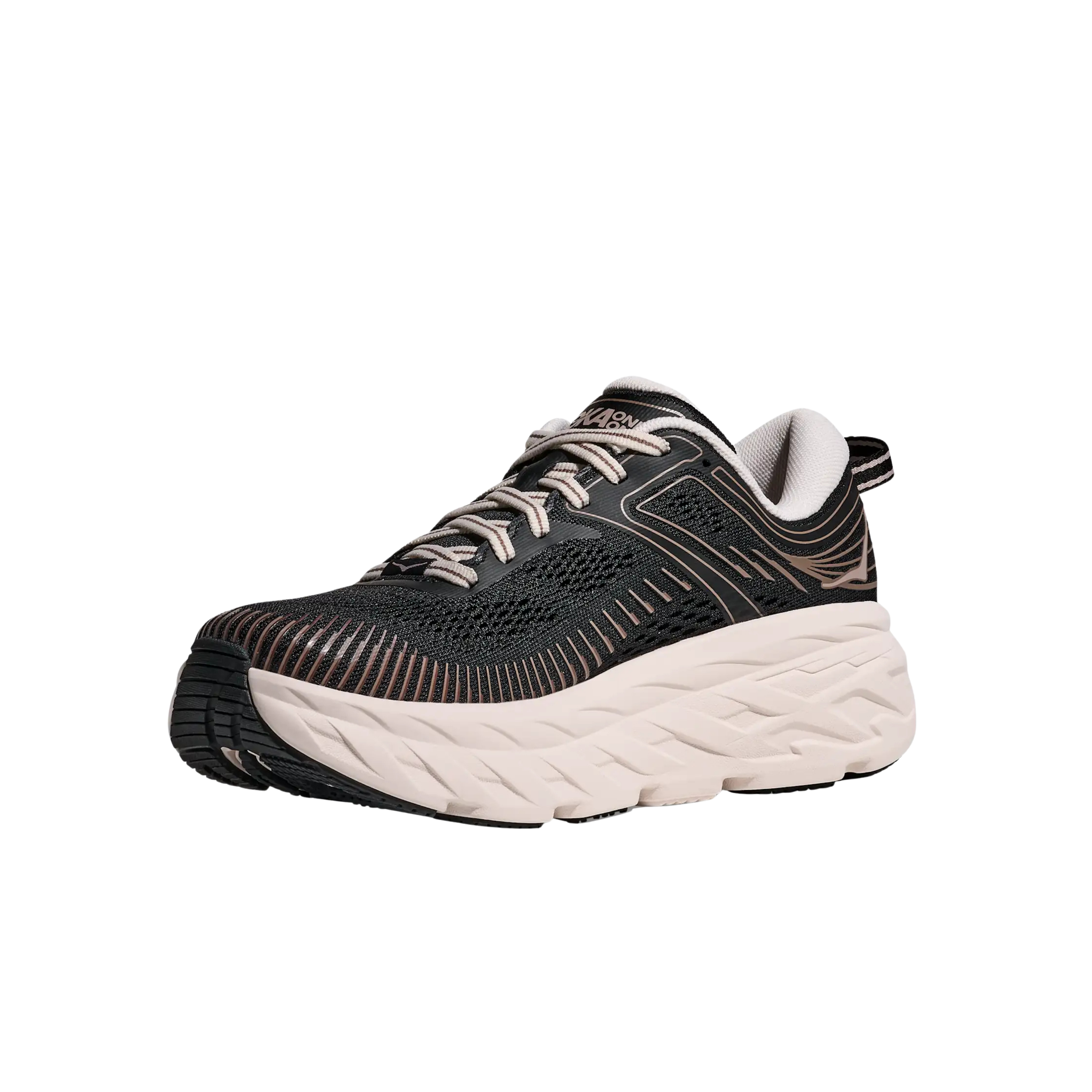 Hoka Women Bondi 7 - Black Rose Cream