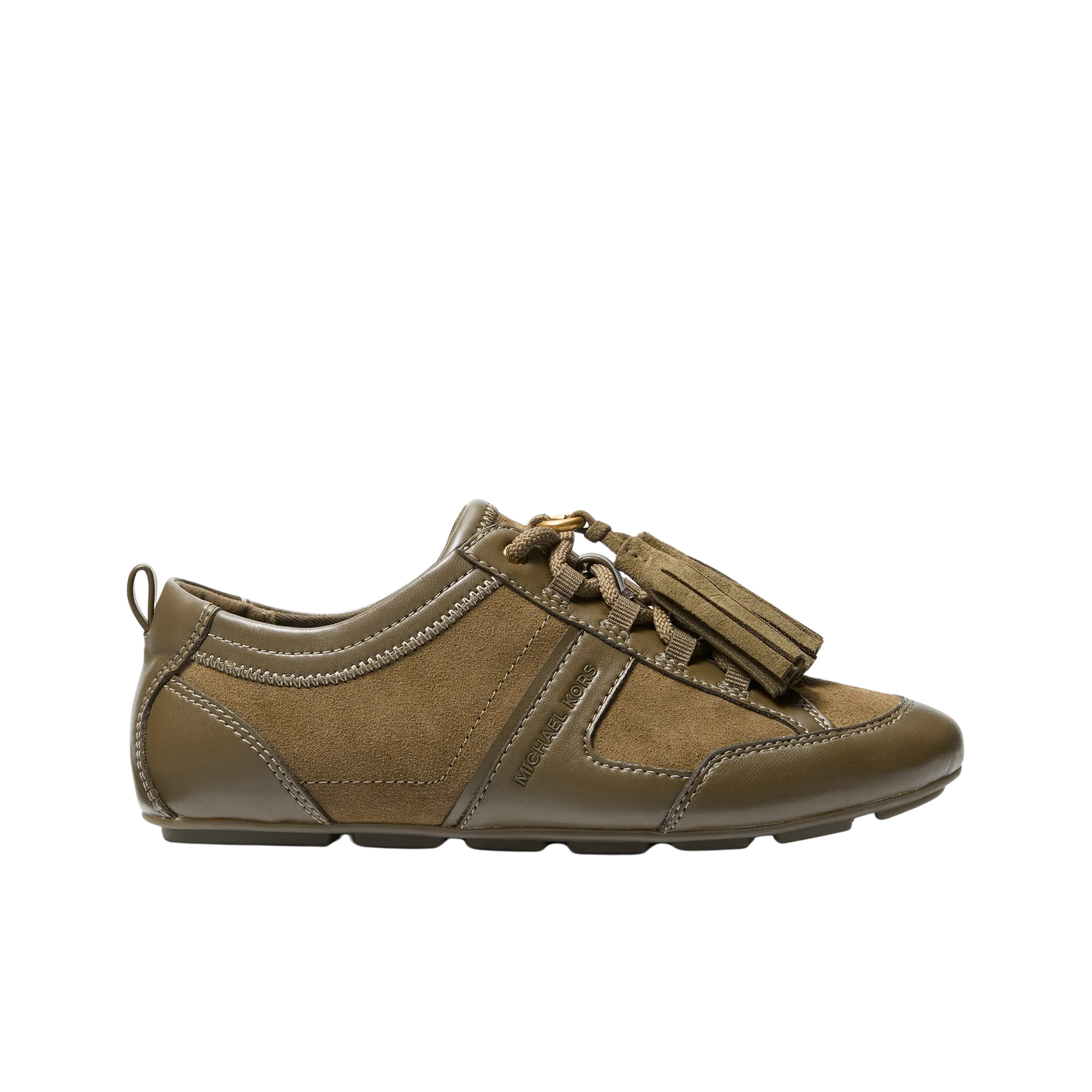 Michael Kors Women Keely Tassel Suede Trainer - Loden