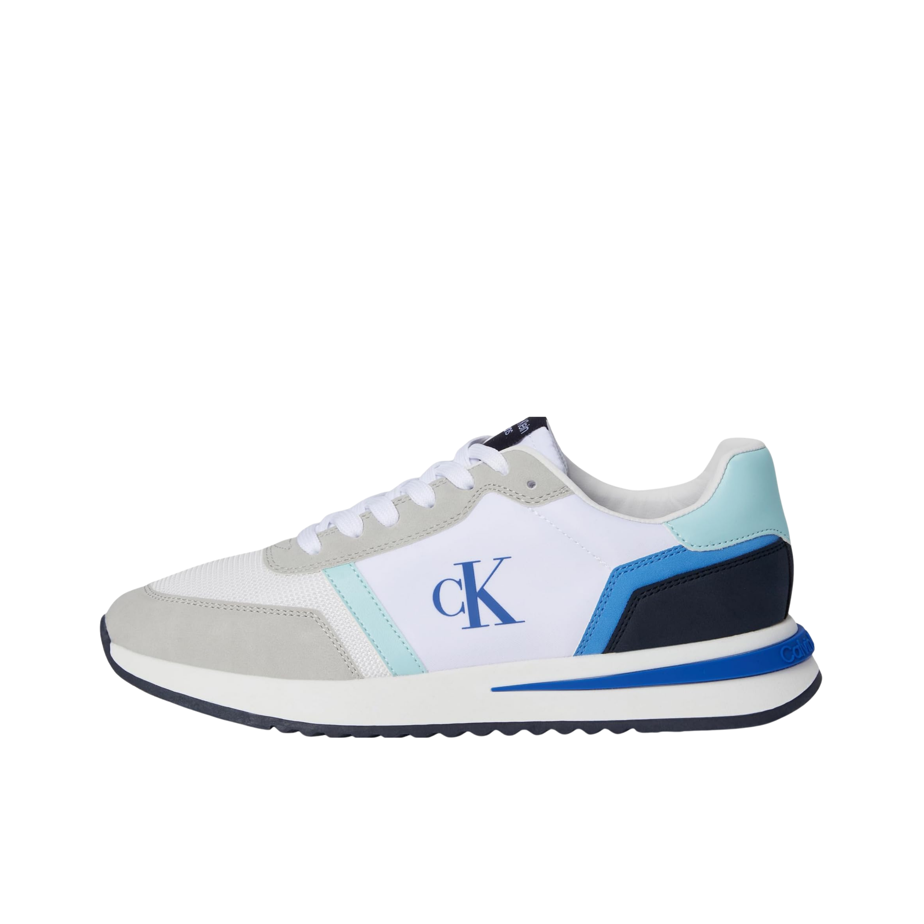 Calvin Klein Men Picio Monogram Logo Sneaker - Medium Blue White Multi