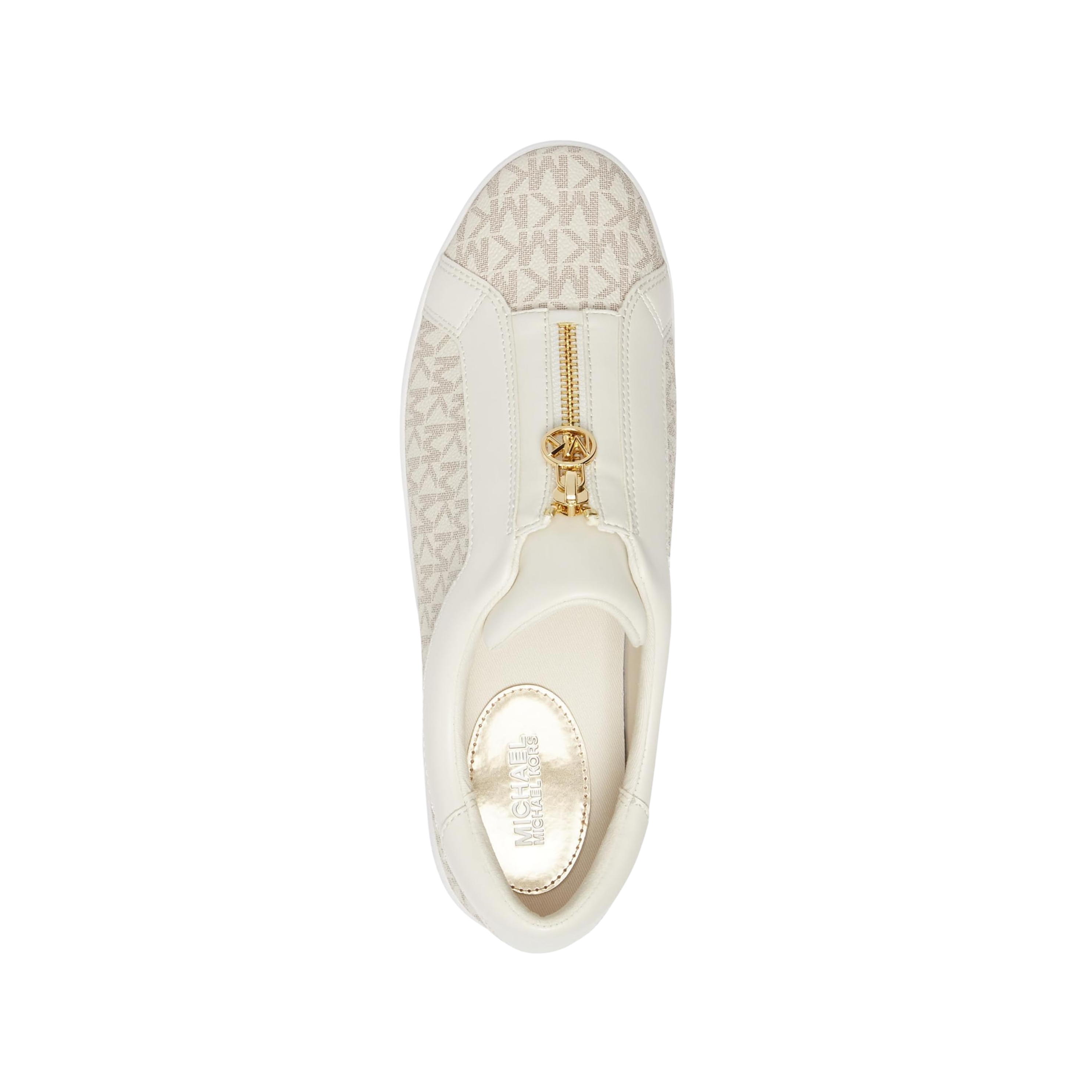 Michael Kors Women Keaton Zip Up Sneaker - Vanilla