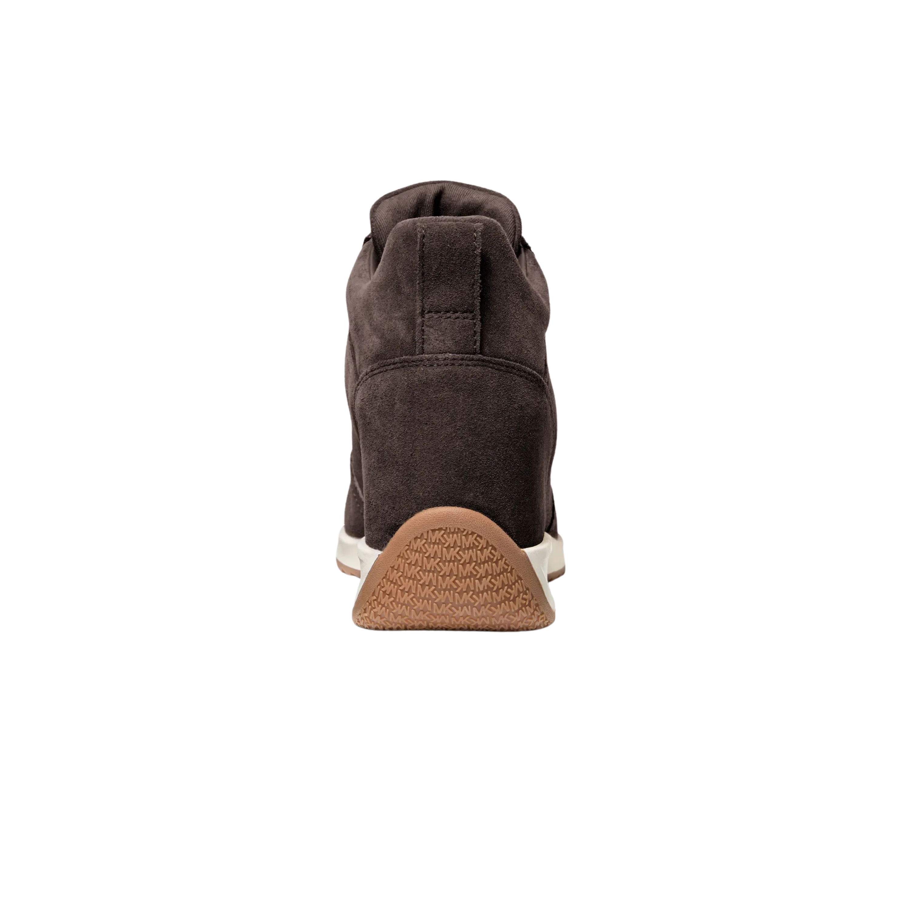Michael Kors Women Nikko S2 Suede Wedge Trainer - Chocolate