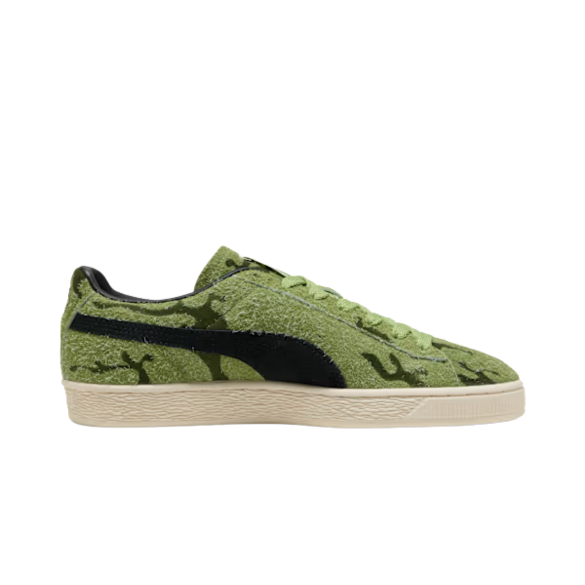 Puma Men Suede Flock Sneakers - Wild Fern Calming Green