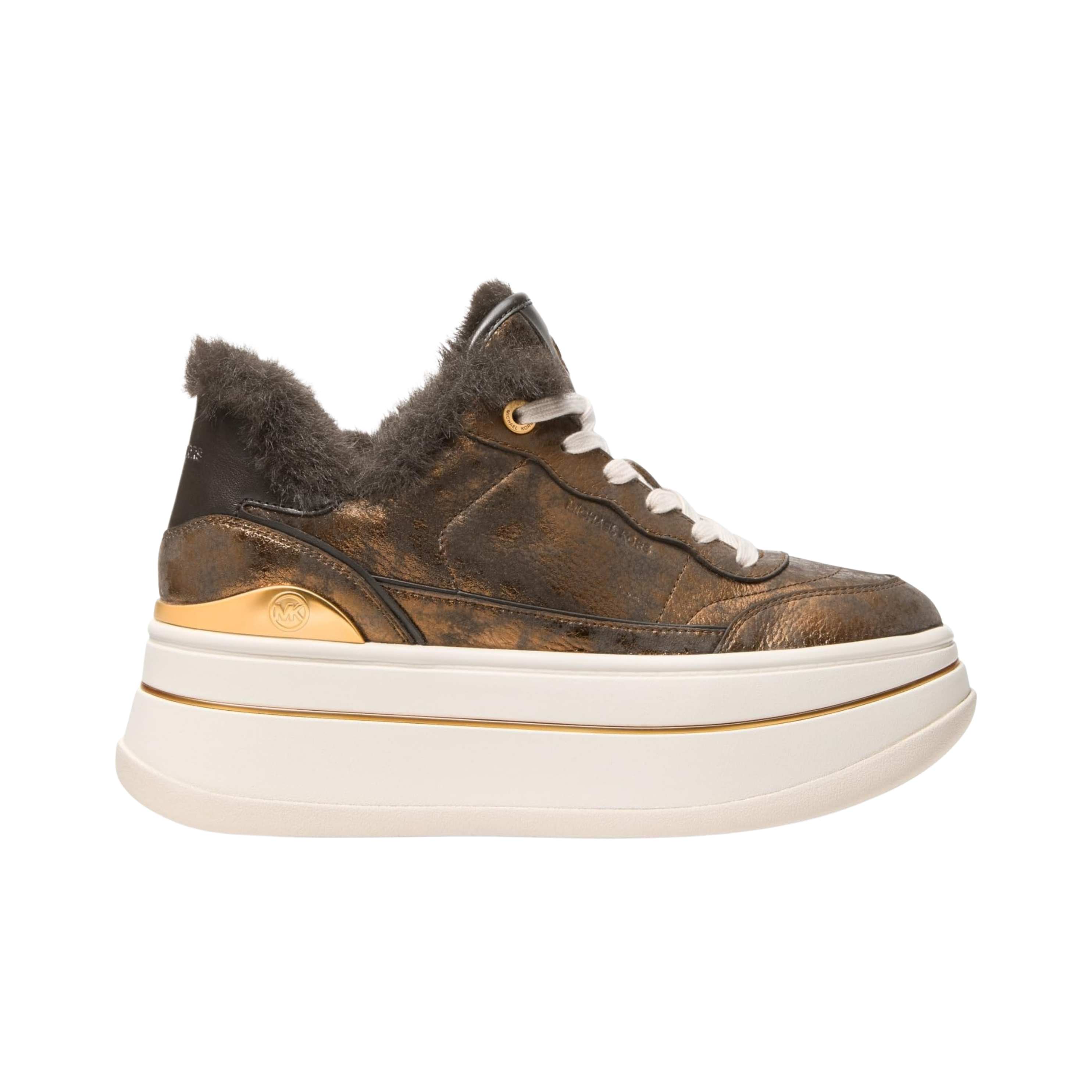 Michael Kors Women Hayes Lace Up Platform Sneaker - Bronze