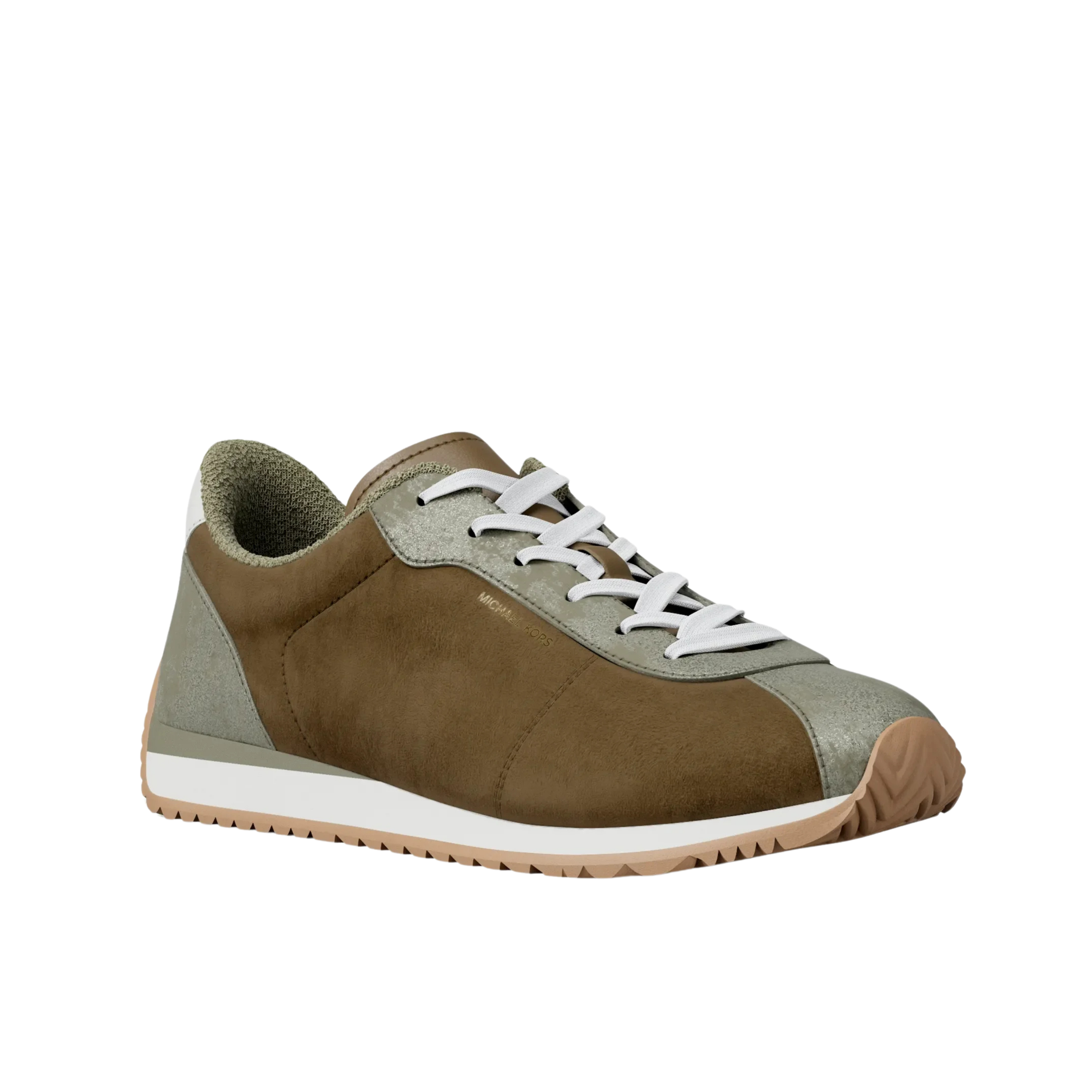Michael Kors Women Rhodes Color Block Suede Trainer - Loden